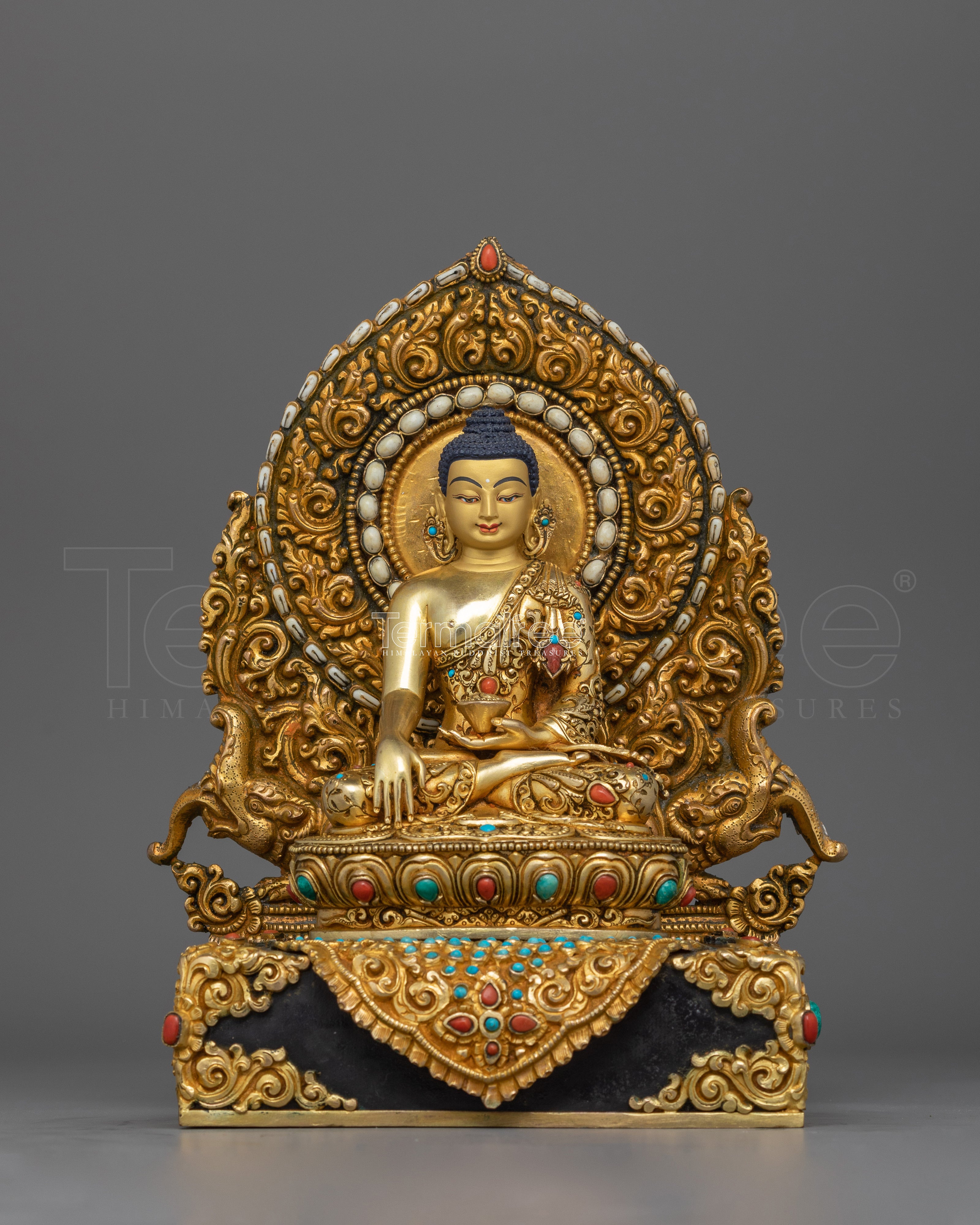 Shakyamuni Deeply Carved Statue of Buddha | Handmade Sacred Artwork