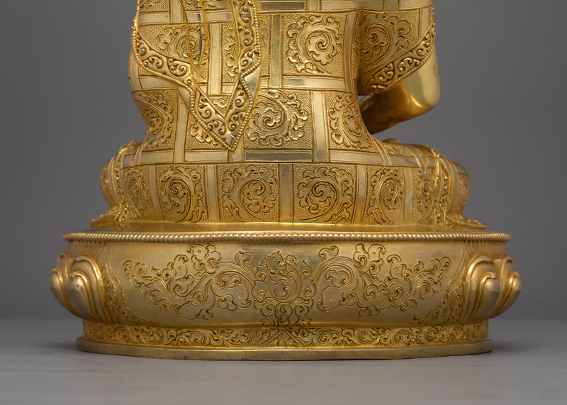 Amitabha Buddha of pure land Sculpture | Enlightened Sukhavati for Shrine