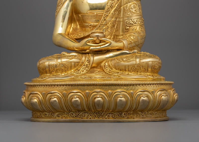 Amitabha Buddha of pure land Sculpture | Enlightened Sukhavati for Shrine