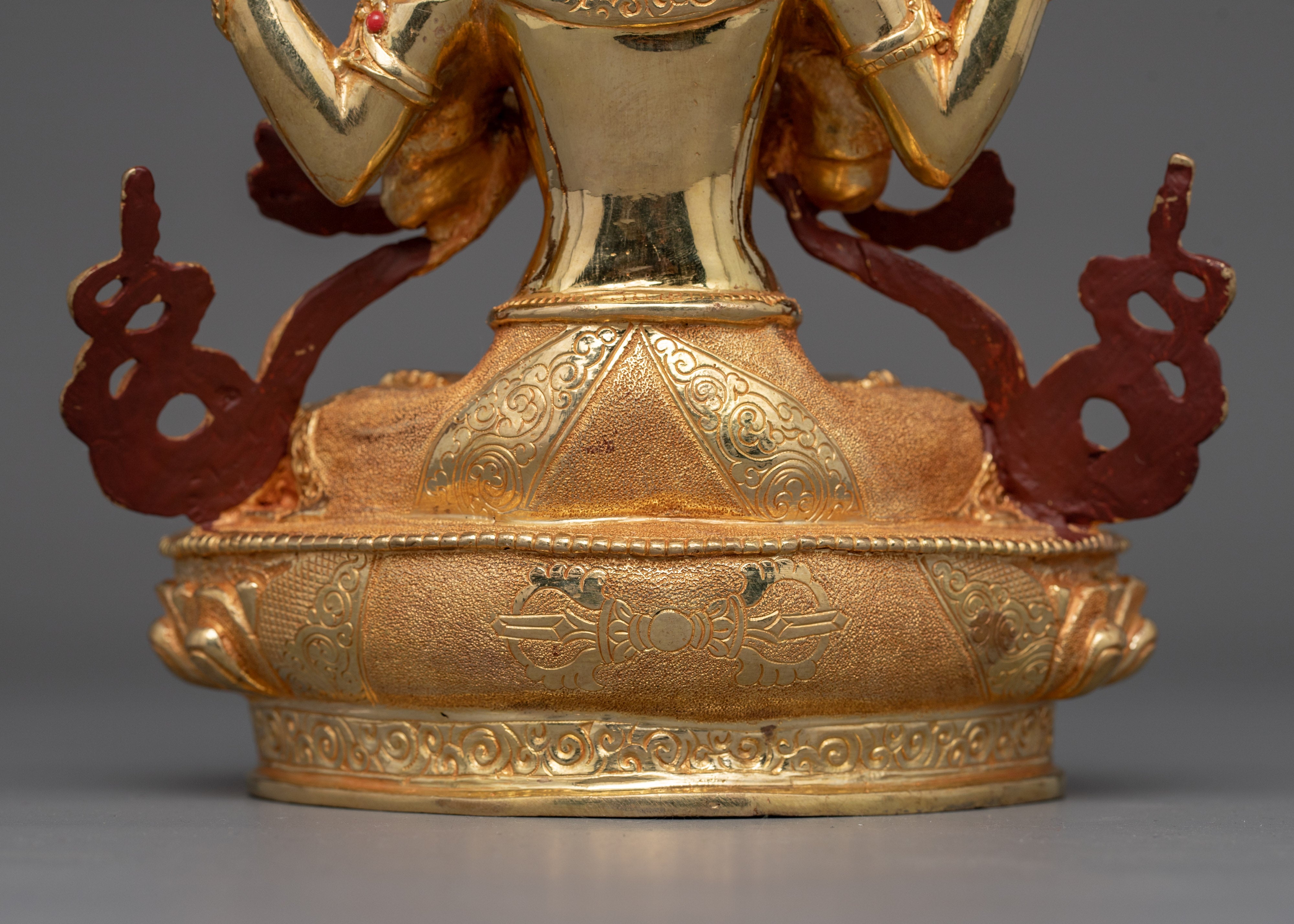 Compassionate Chenresig Dharma Buddha Statue | 24K Gold Gilded Artwork