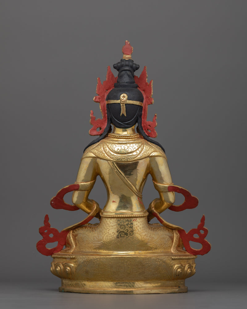 Amitayus Buddha of Long Life Sculpture | Statue for Spiritual Well-being