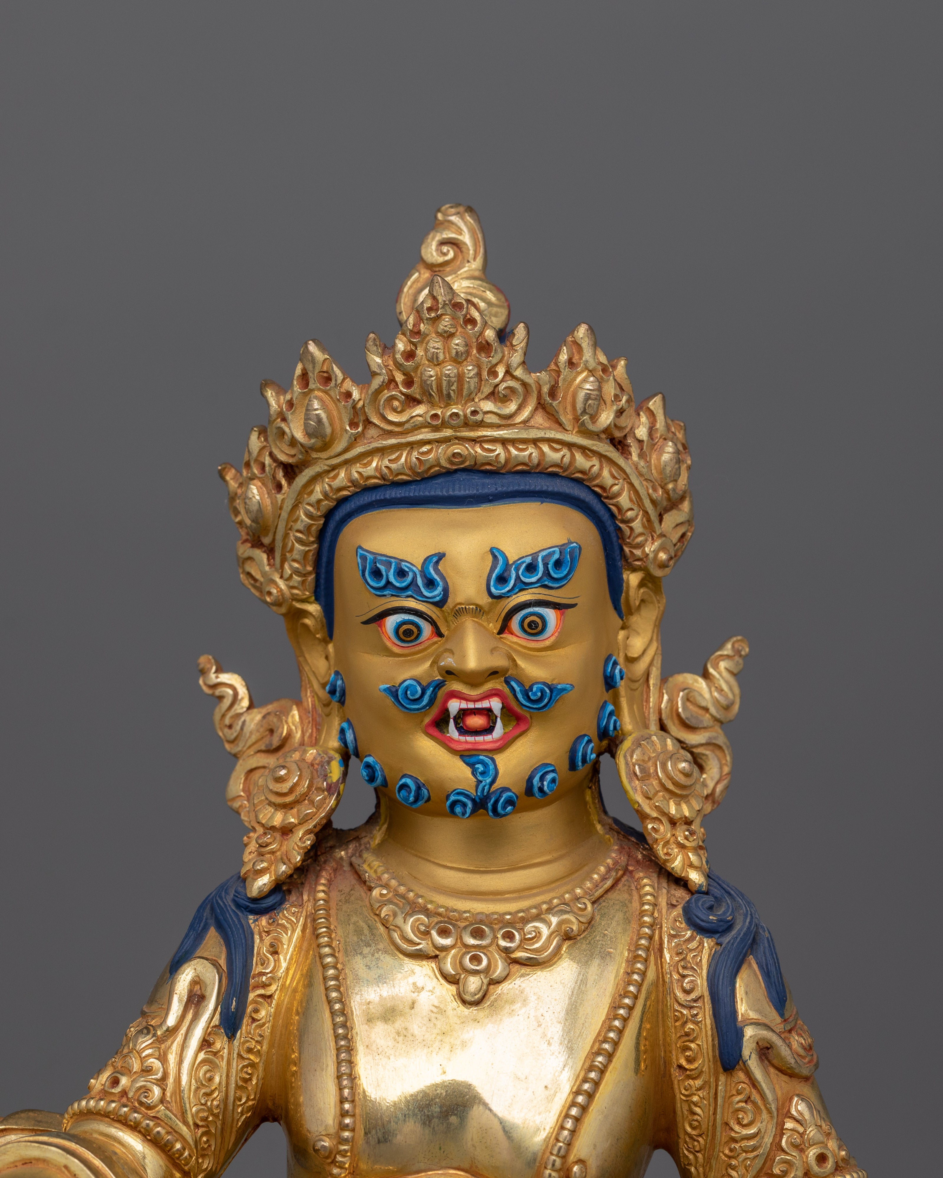 Himalayan Art of Dzambhala A Member of The Jewel Family | Buddhist Sculpture of Wealth Deity