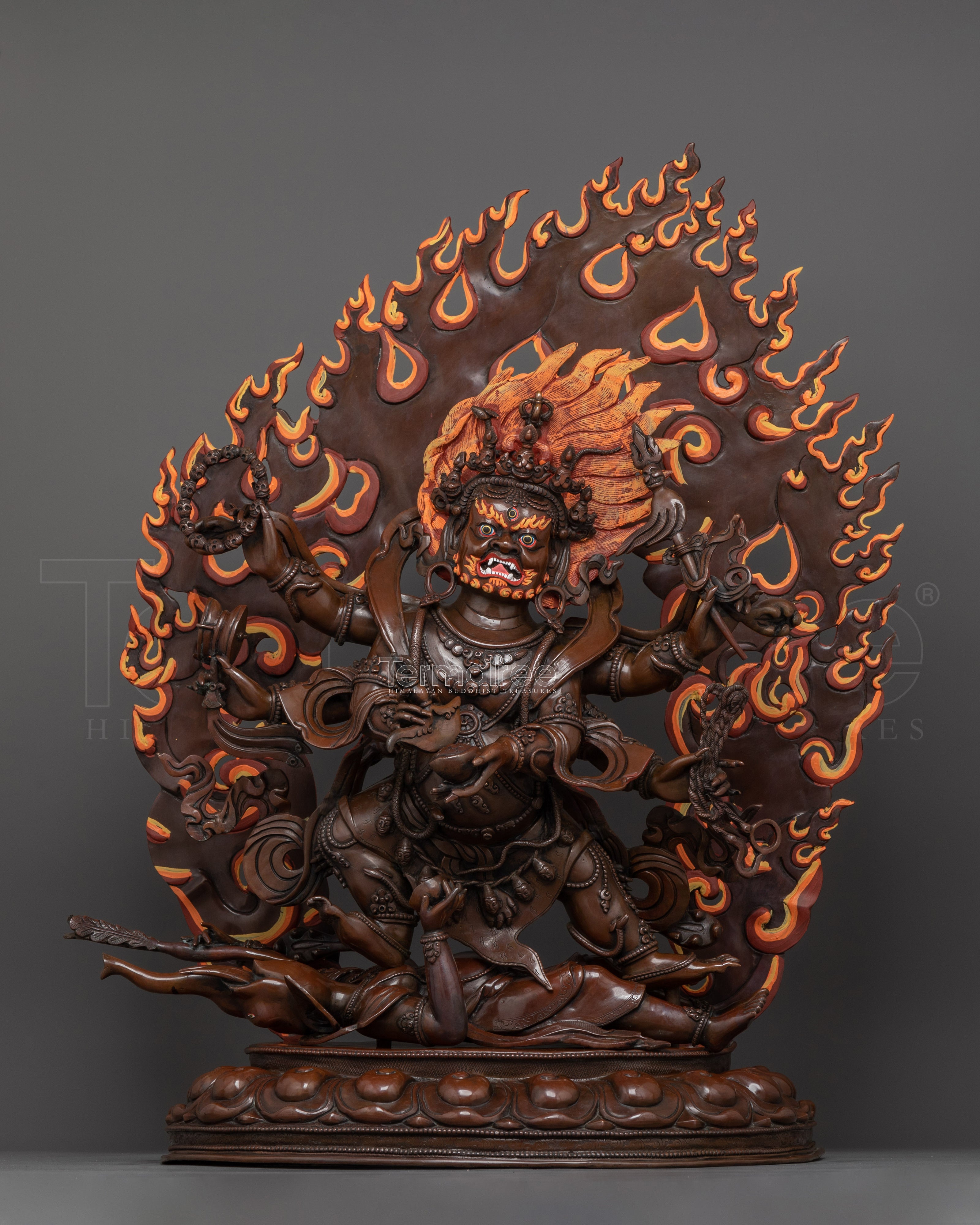 Six Armed Mahakala Wrathful Protector Deity | Powerful Tibetan Protector Deity for Spiritual Practice