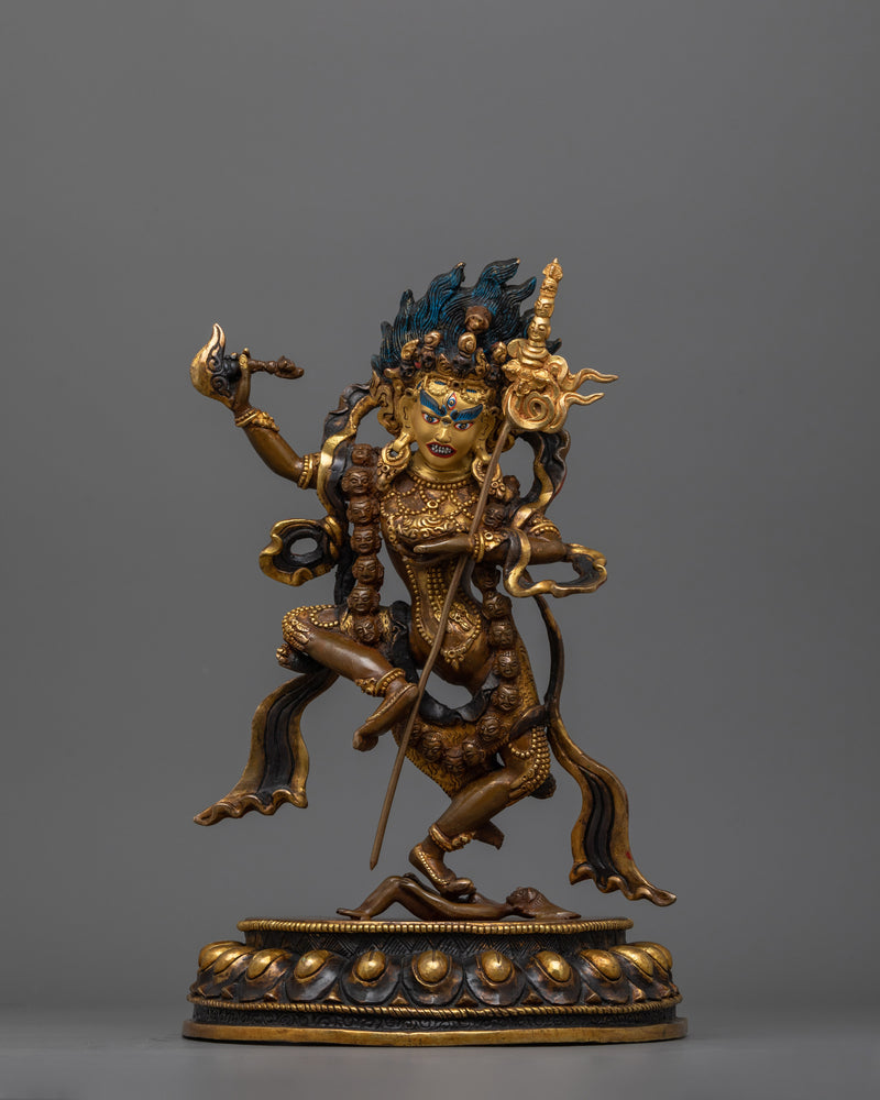 Oxidized Dakini Dorje Phagmo Figurine | Handcrafted Oxidized Copper Artwork