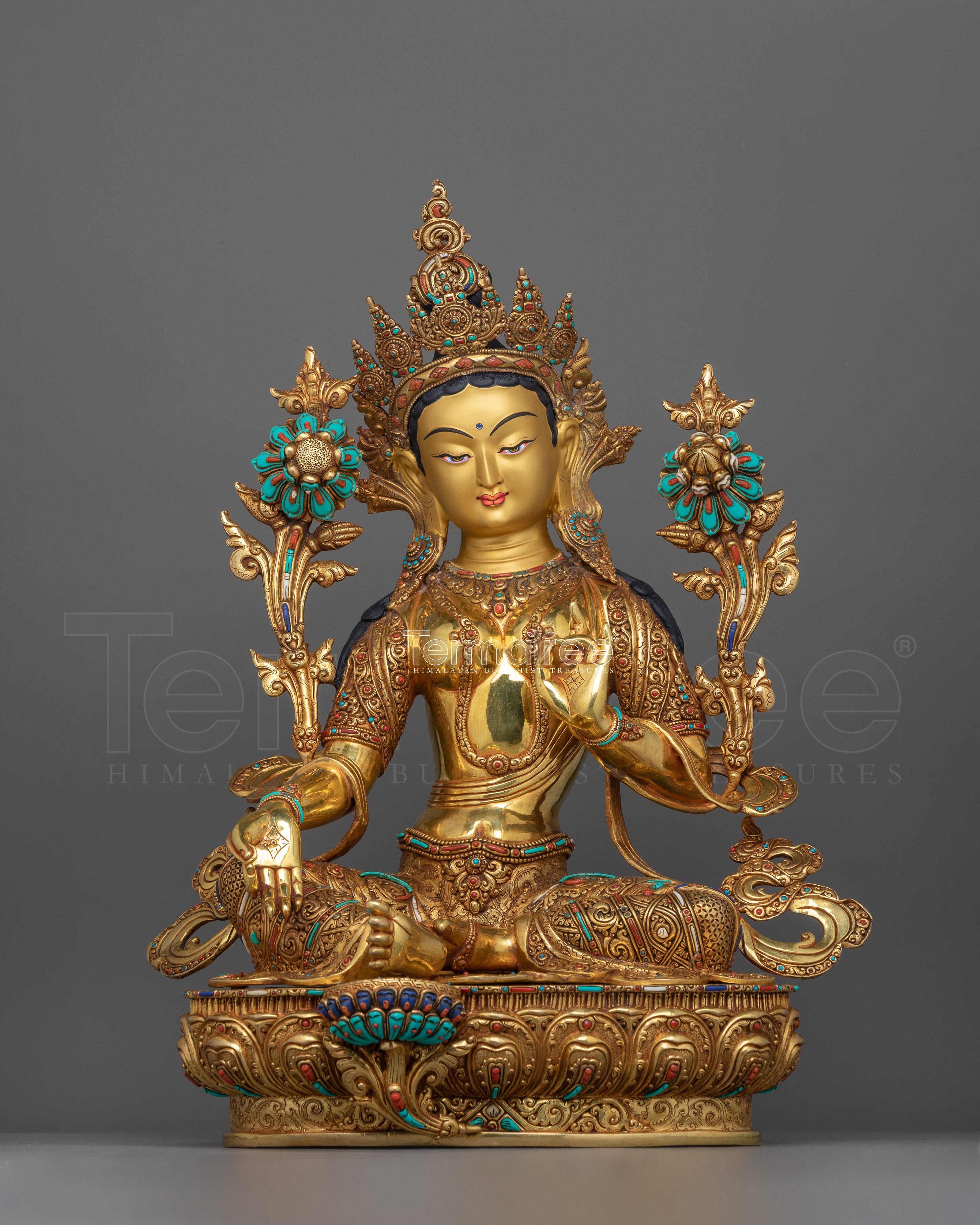 Goddess Green Tara Buddhist Art  Statue | The Lord and Refuge of The Three Realms