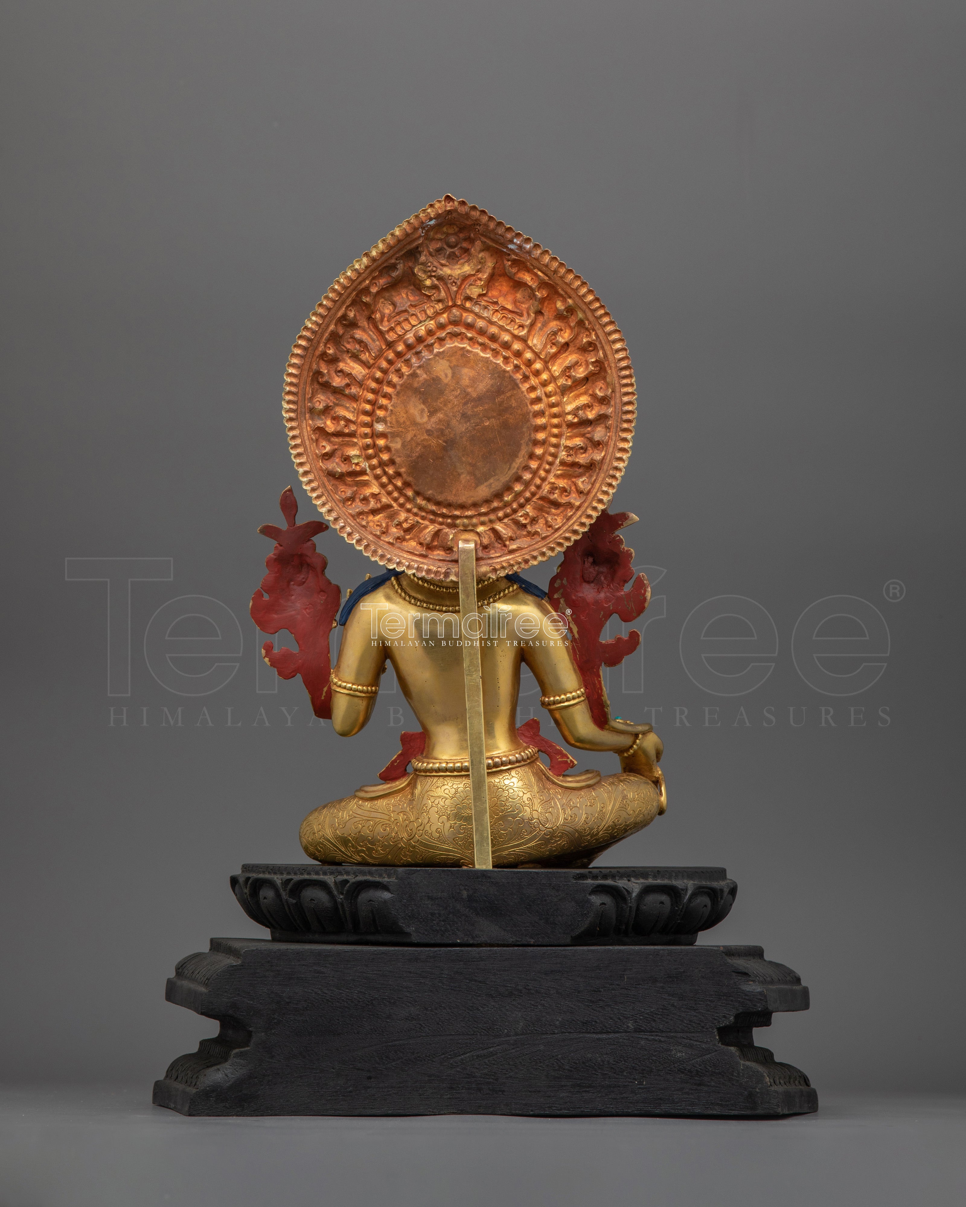 Enlightened Green Tara Guru Figurine of Compassion | Swift Liberator with Utpala Lotus