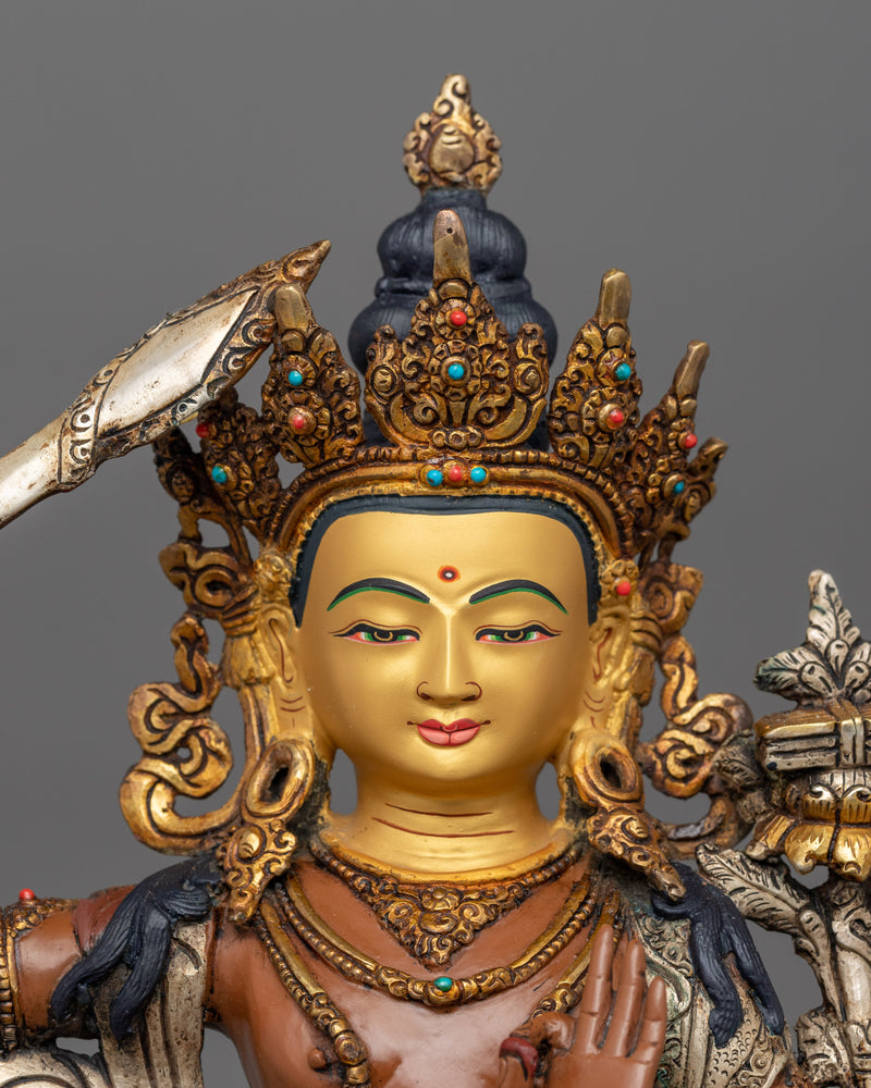 Manjushri Statue Zen Decor For Intellectual Clarity | Ideal for Spiritual Home Decor