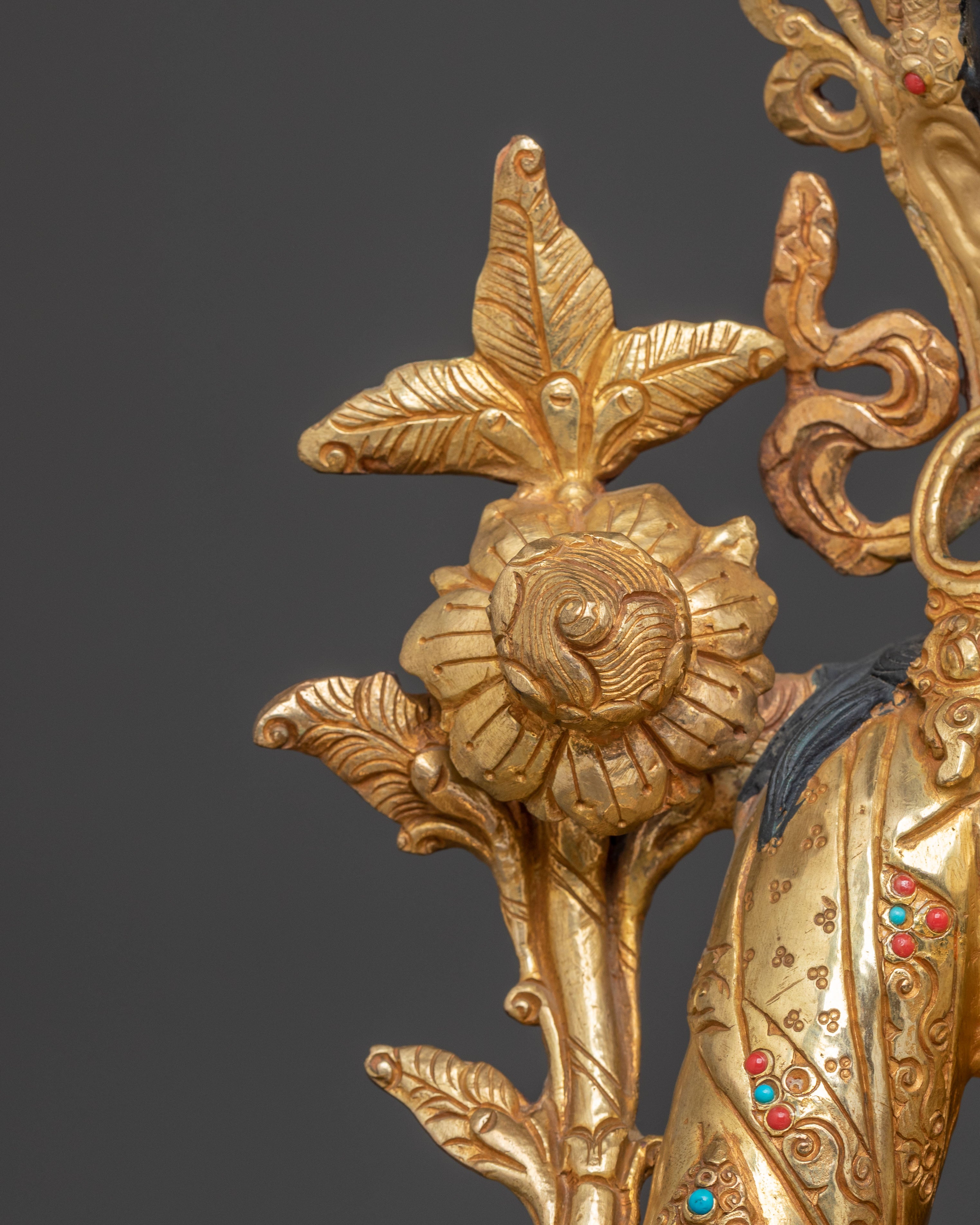 Seven-Eyed Deity White Tara Sculpture | Healing and Longevity Icon