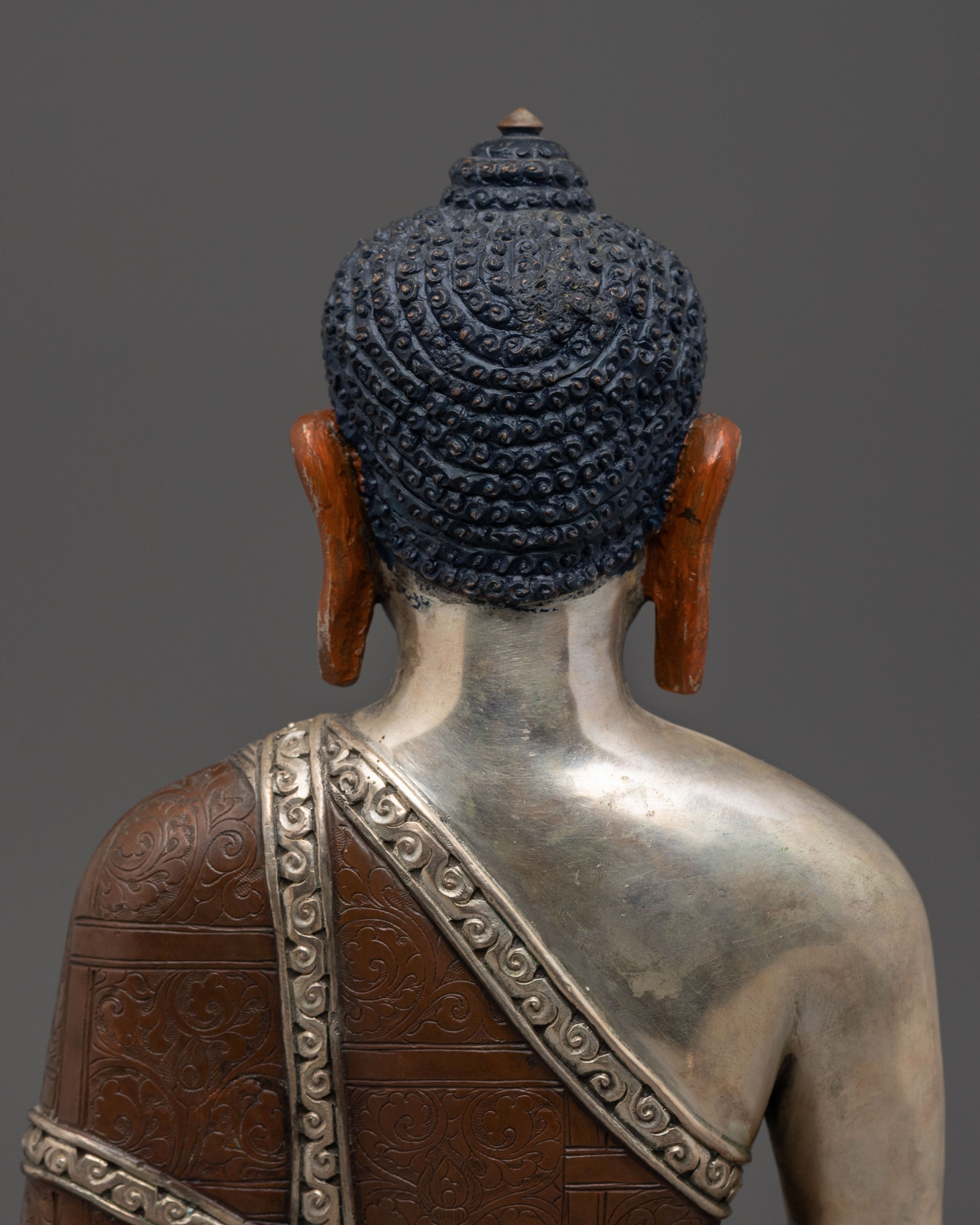 Silver-Electroplated Statue of Shakyamuni Buddha | Historical Buddha