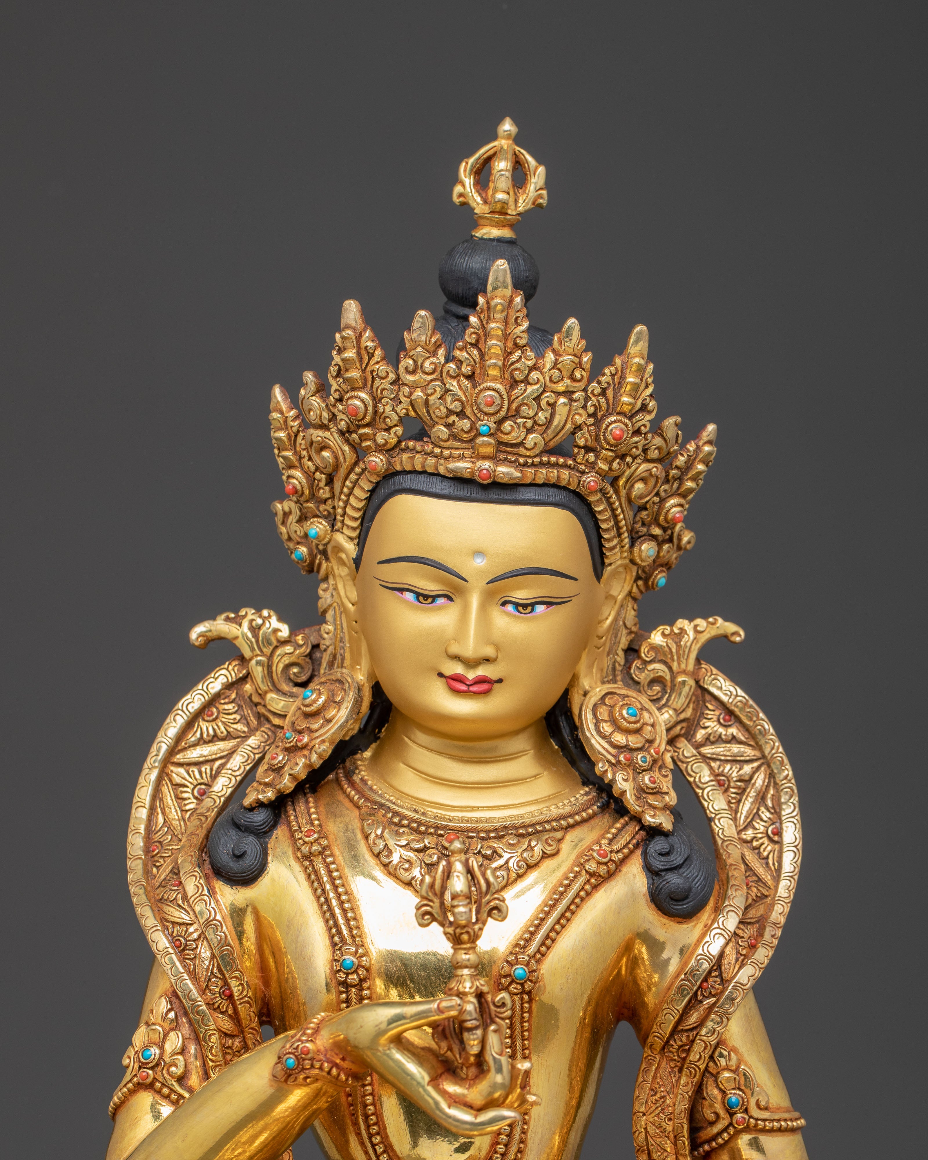 Handmade Vajrasattva Copper Statue: Karma Cleansing Deity