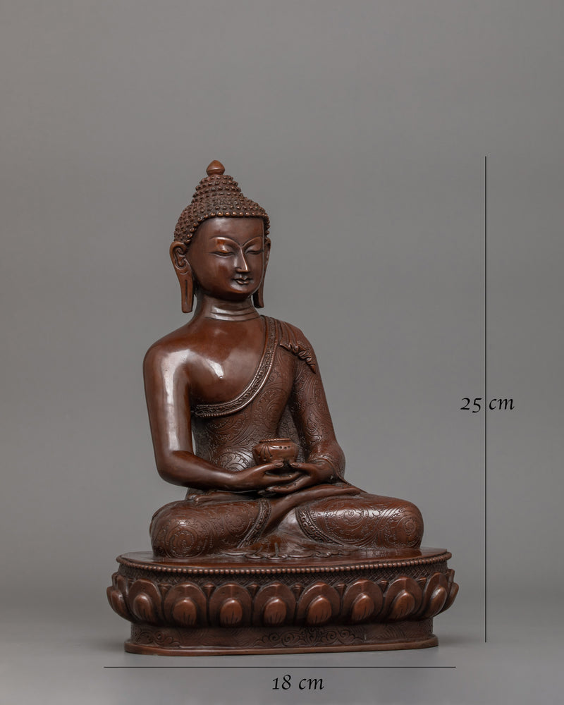 Brown Body Amitabha Buddha Statue  | Symbol of Boundless Compassion