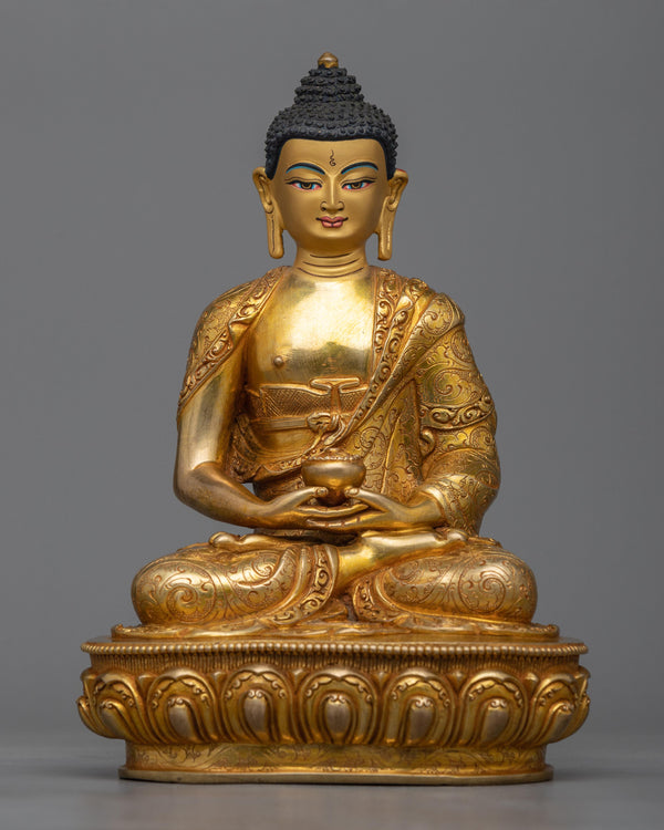 buddha amitabha-gilt sculpture
