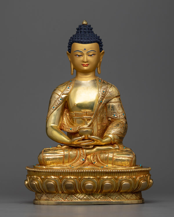 amitabha-buddha-gilt sculpture