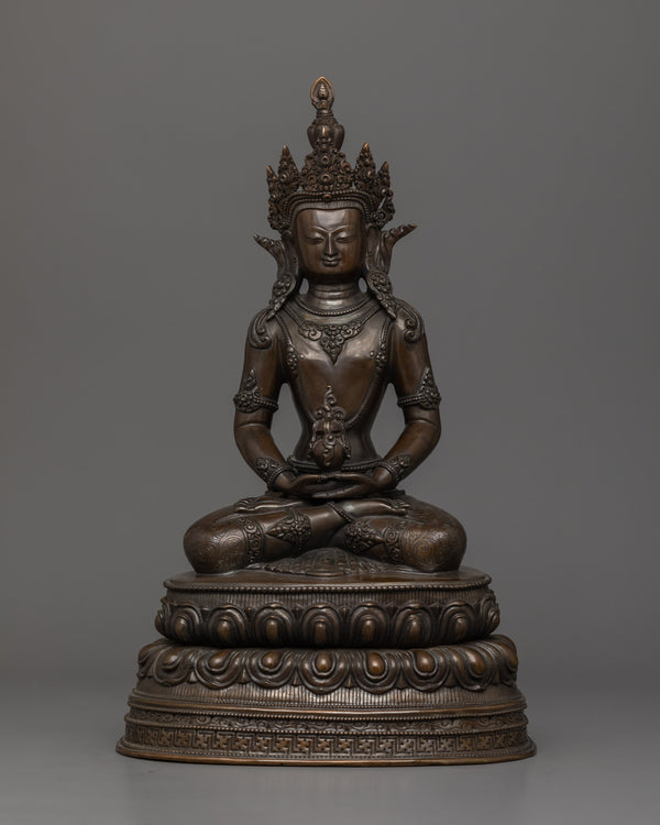 Amitayus with Oxidized Copper Body 