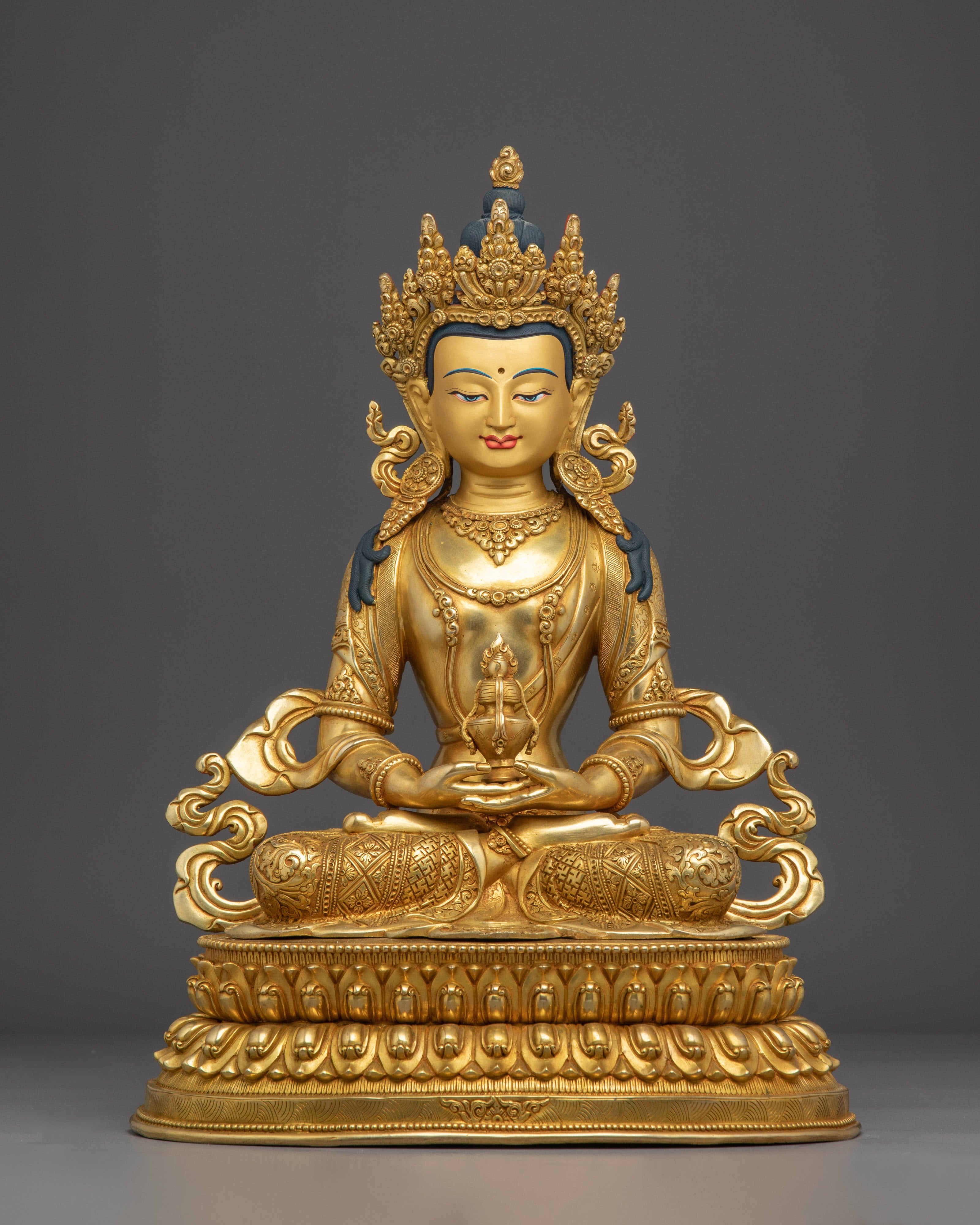 Himalayan Copper Statue of Golden Amitayus