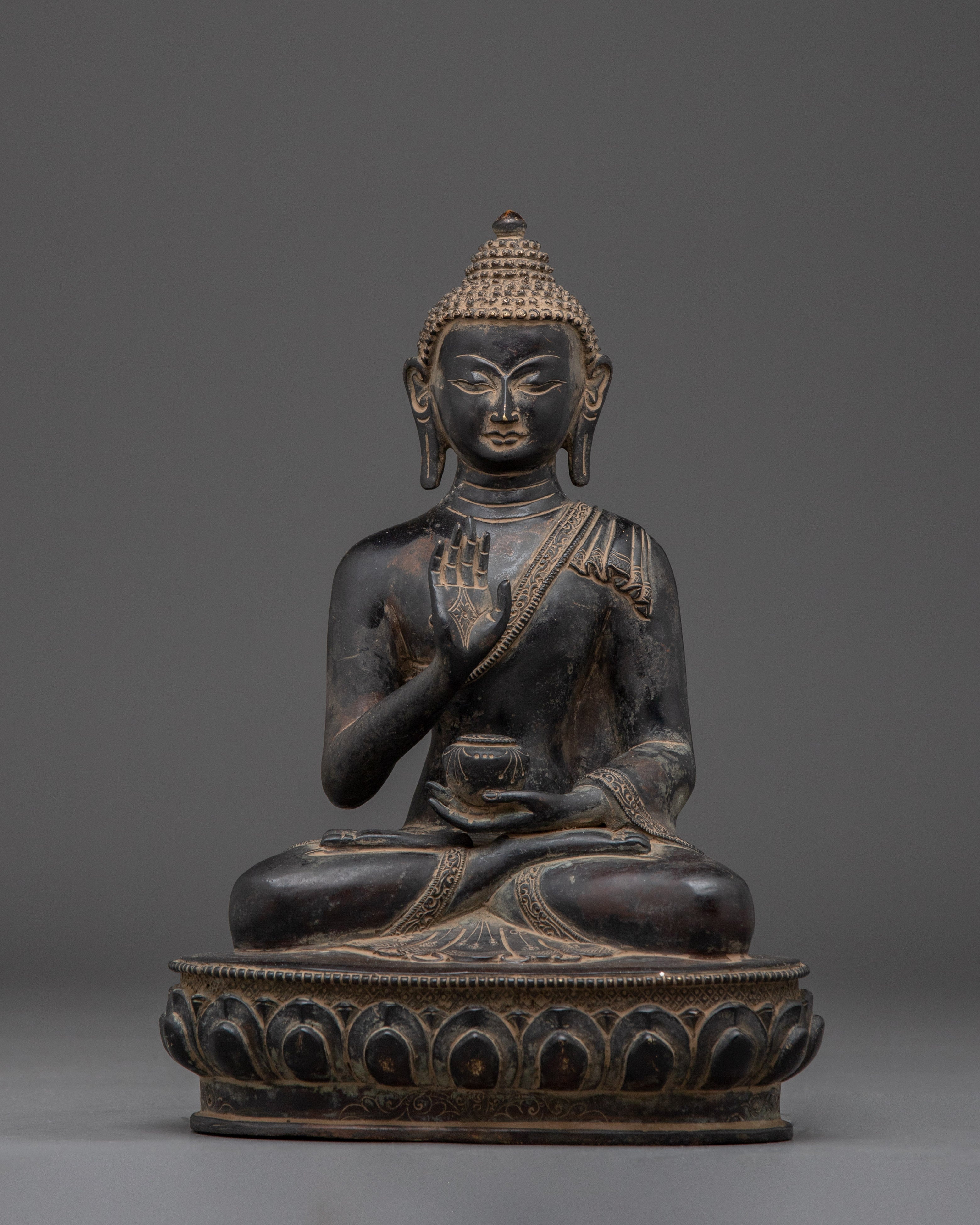Buddha Amogasiddhi Copper Statue