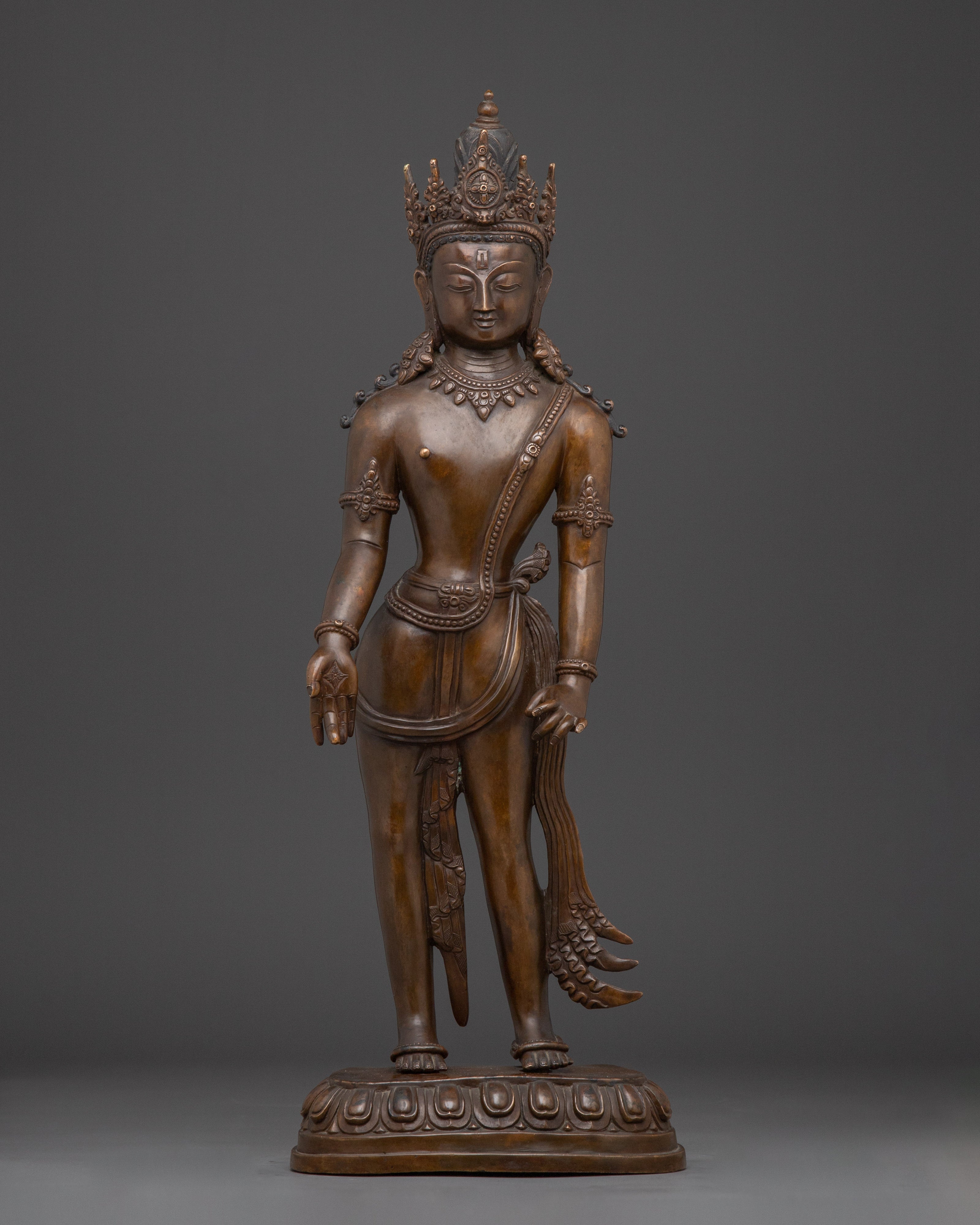 oxidized-standing-avalokiteshvara-statue