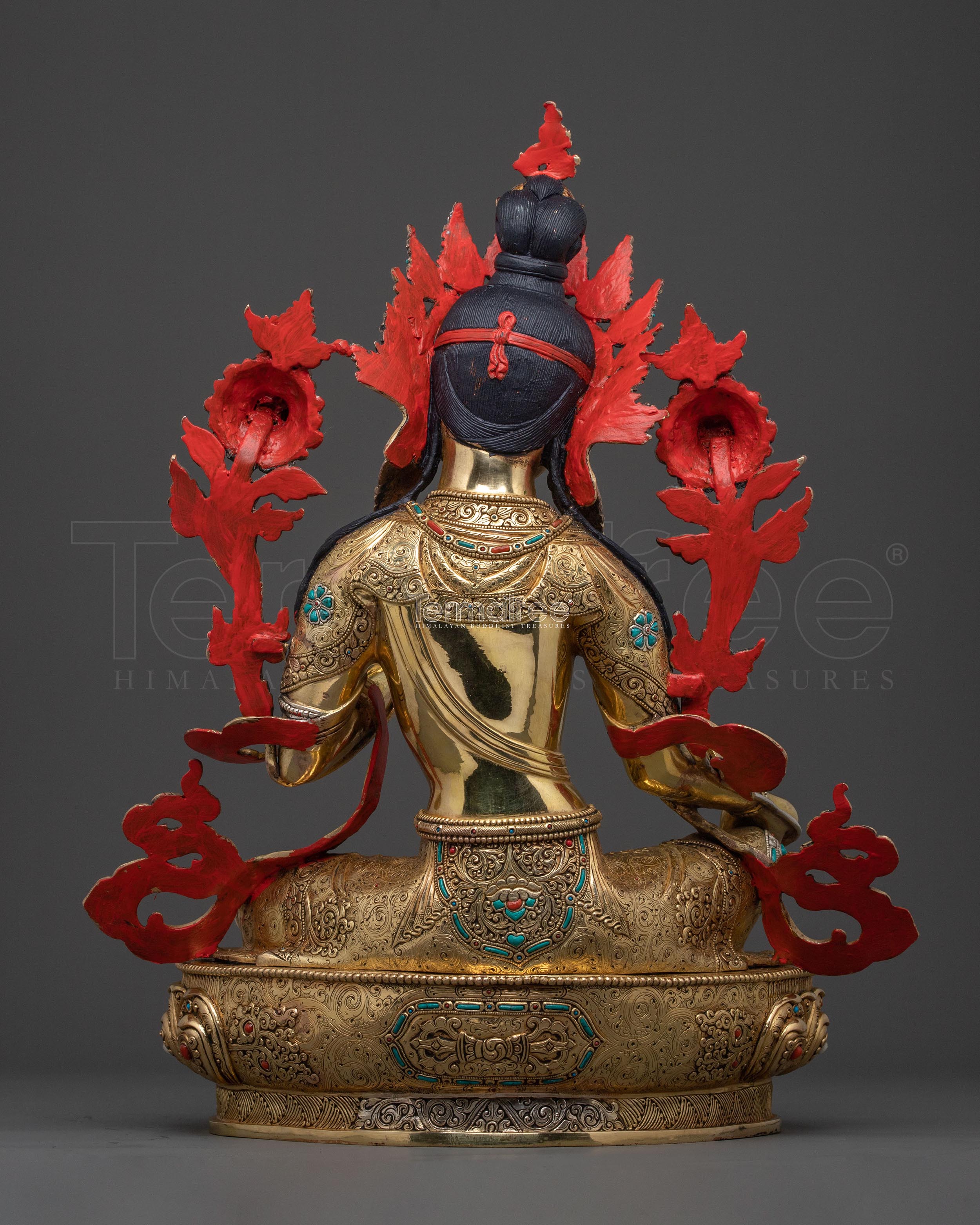 Hand-Carved Green Tara Statue | Tibetan Buddhist Goddess