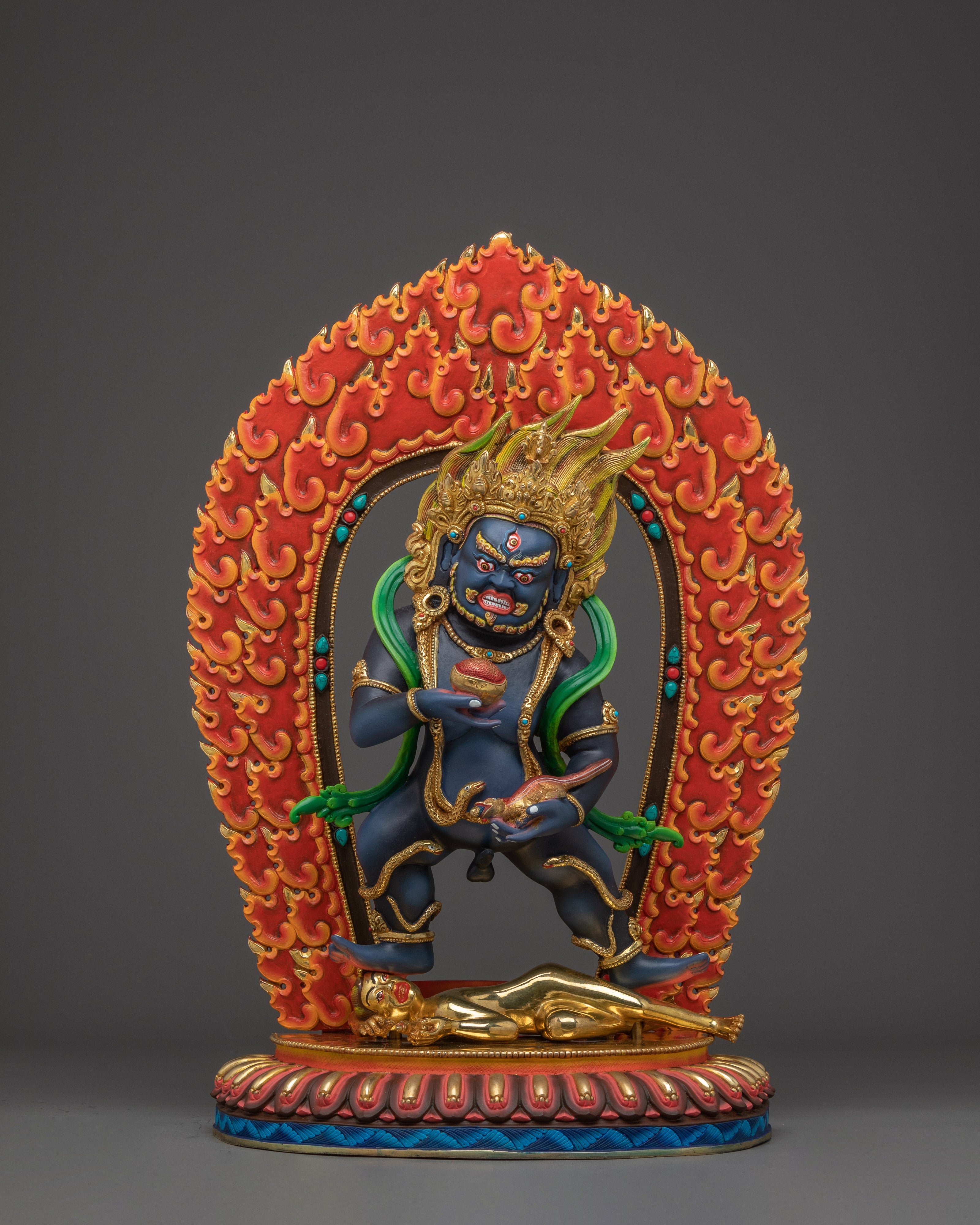 Black Dzambhala Statue: The Fierce Wealth Deity