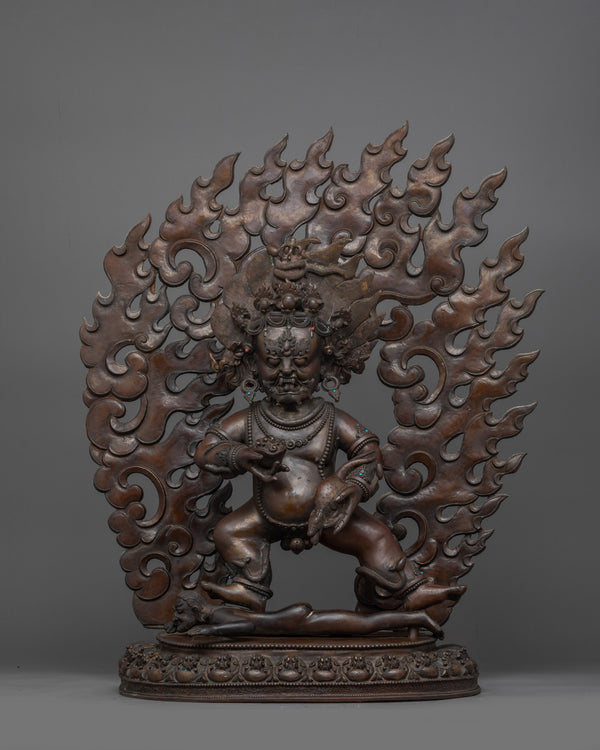 Spiritual Wealth Deity Black Dzambhala Figurine
