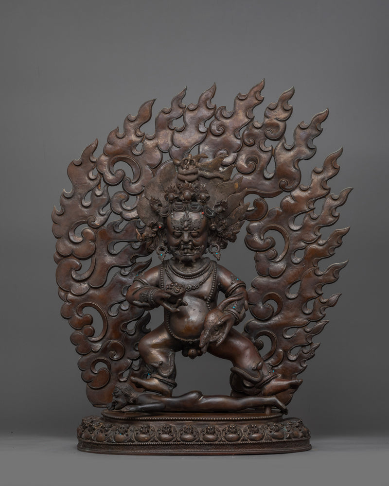 Spiritual Wealth Deity Black Dzambhala Figurine