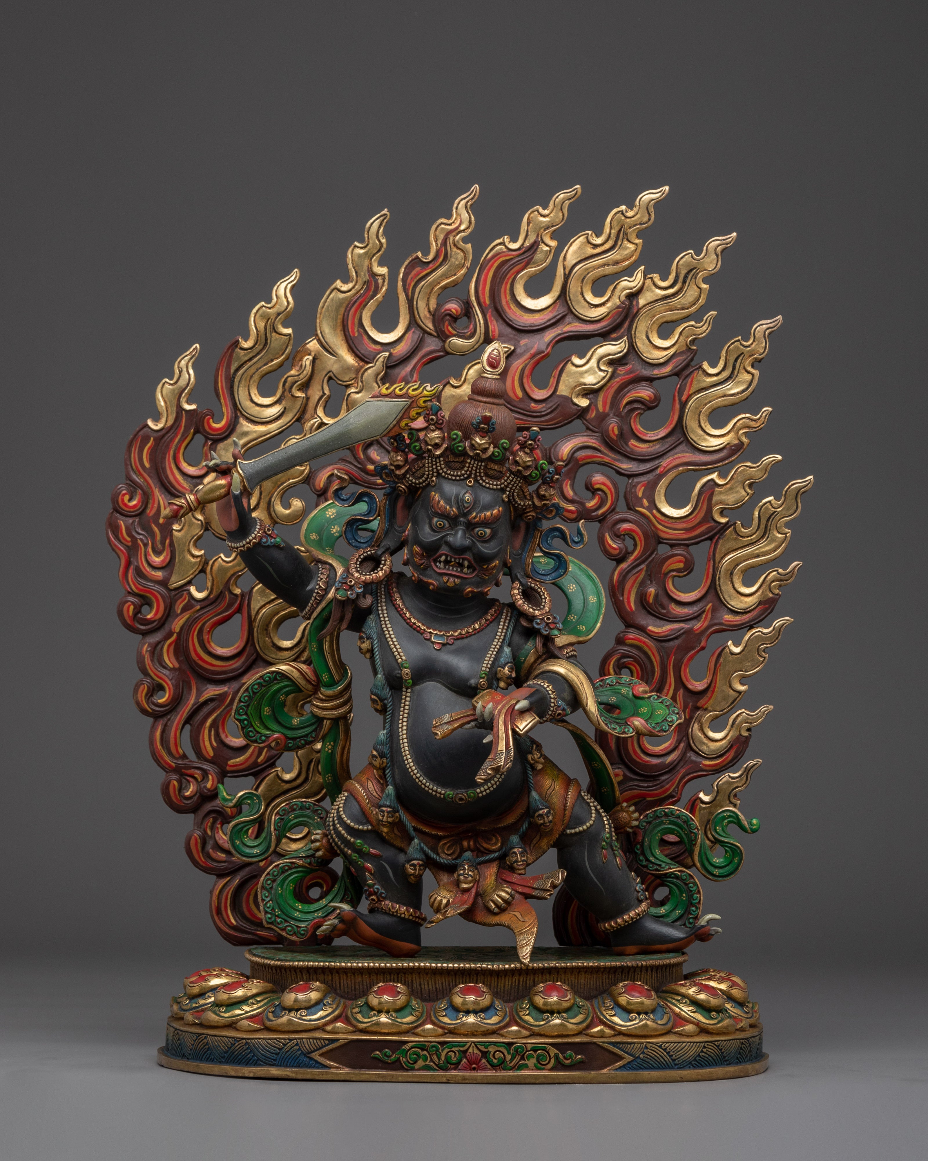 tibetan-black-manjushri-sculpture