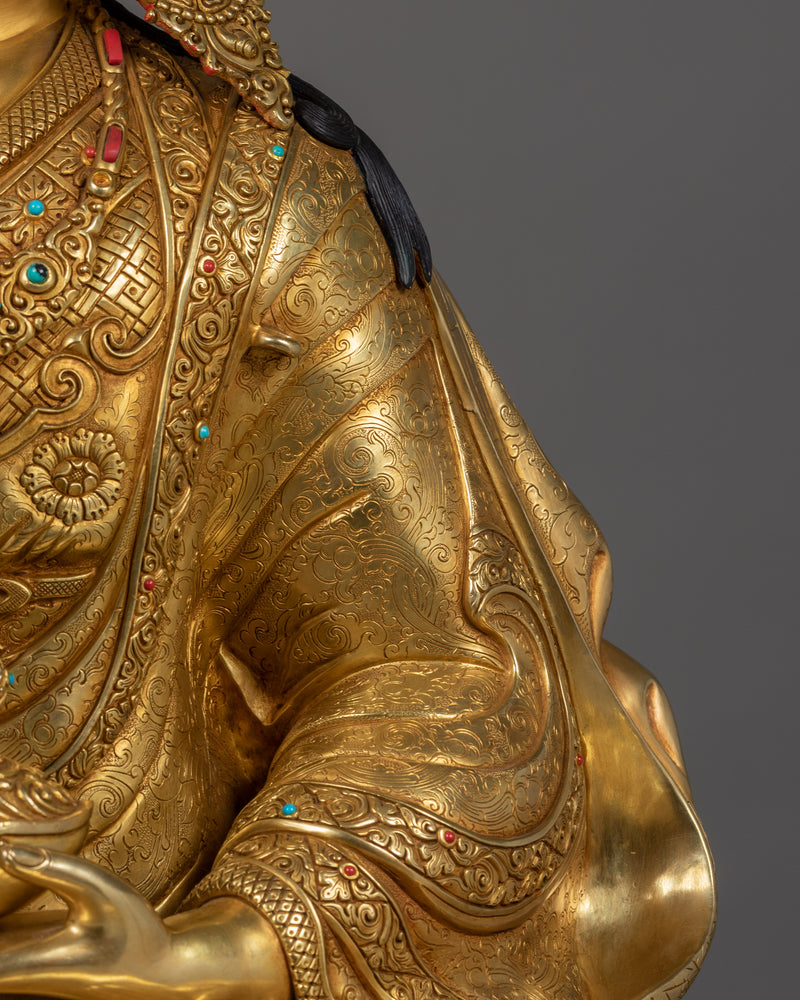 Himalayan Statue of Padmakara | Guru Rinpoche (Precious Teacher) Sculpture
