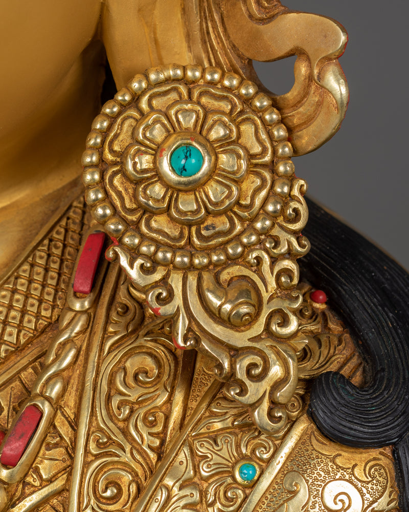 Himalayan Statue of Padmakara | Guru Rinpoche (Precious Teacher) Sculpture