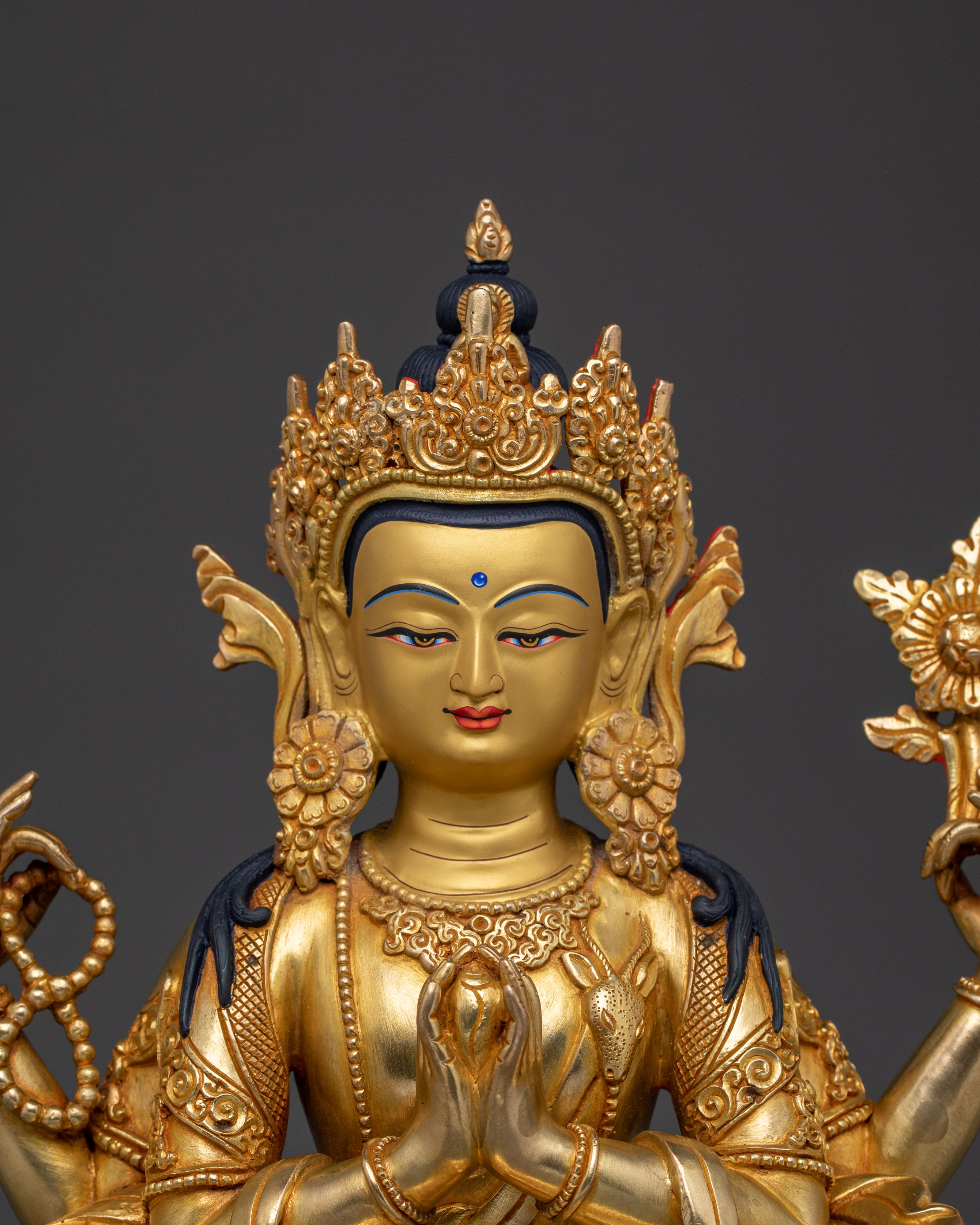 Chenrezig Tibetan Buddhist Deity Sculpture | Emblem of Divine Compassion