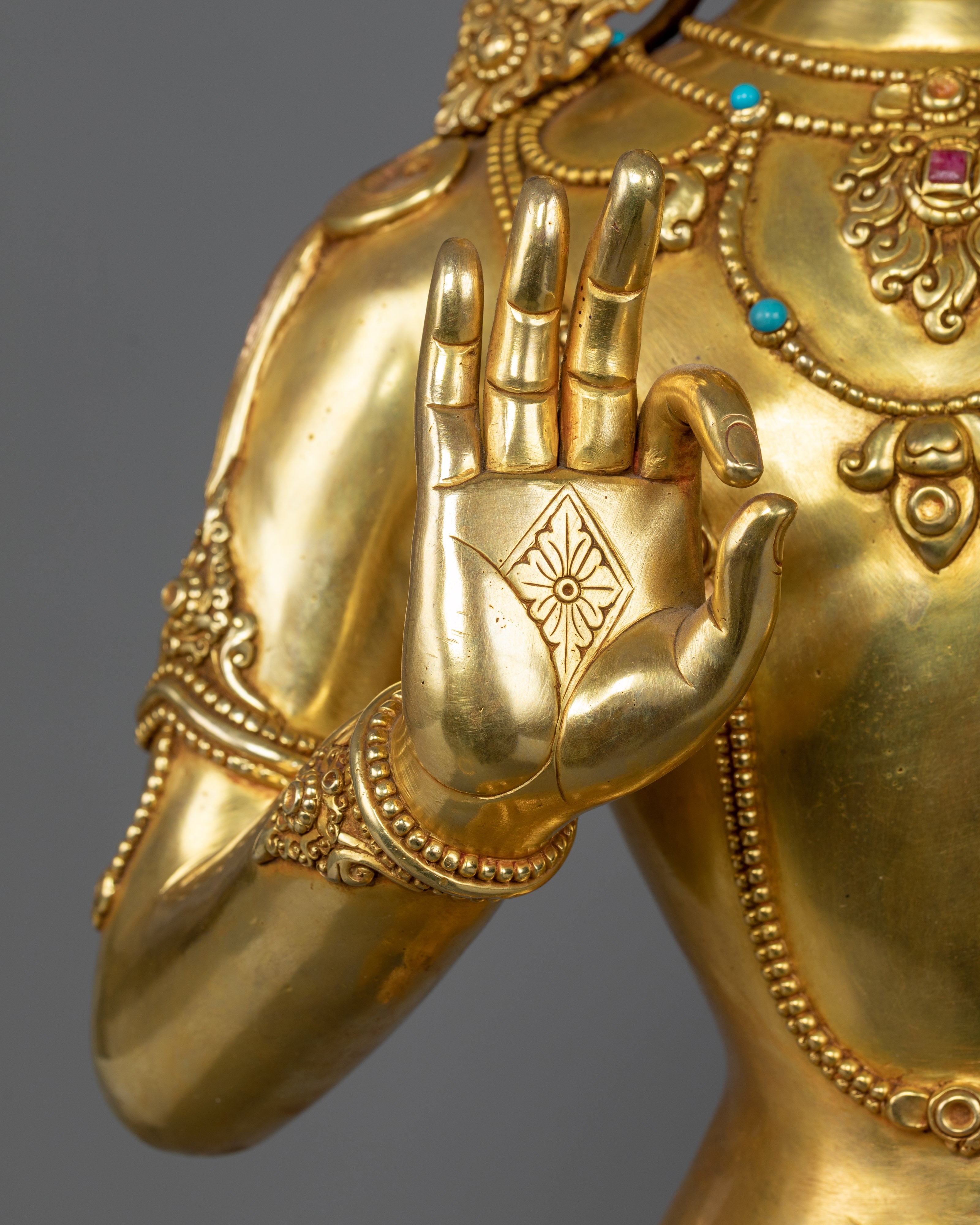 Standing Bodhisattva Chenrezig Sculpture | A Divine Representation of Compassion
