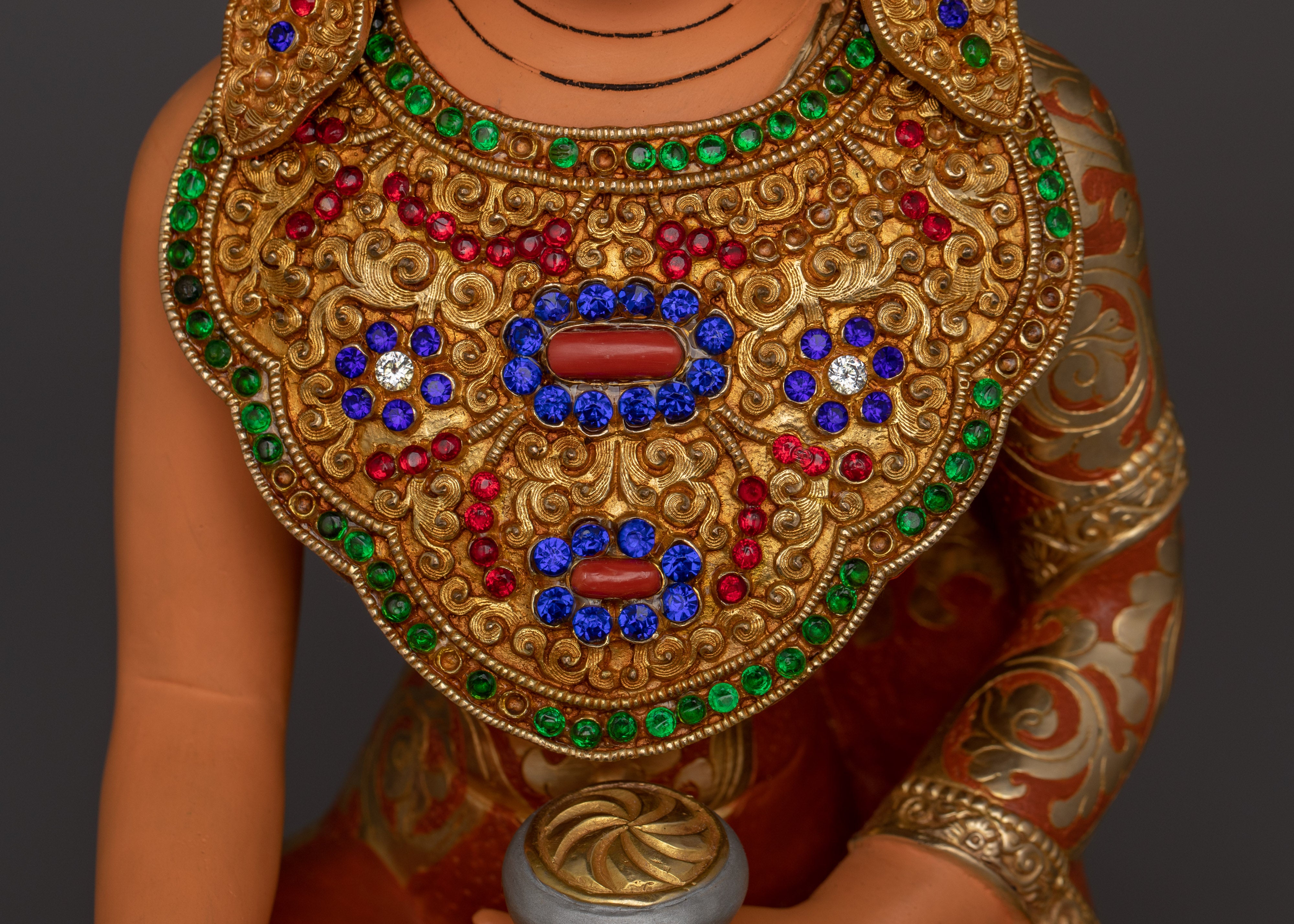 Majestic Representation of Tranquil Crown Shakyamuni Buddha | Buddha’s Royal Grace