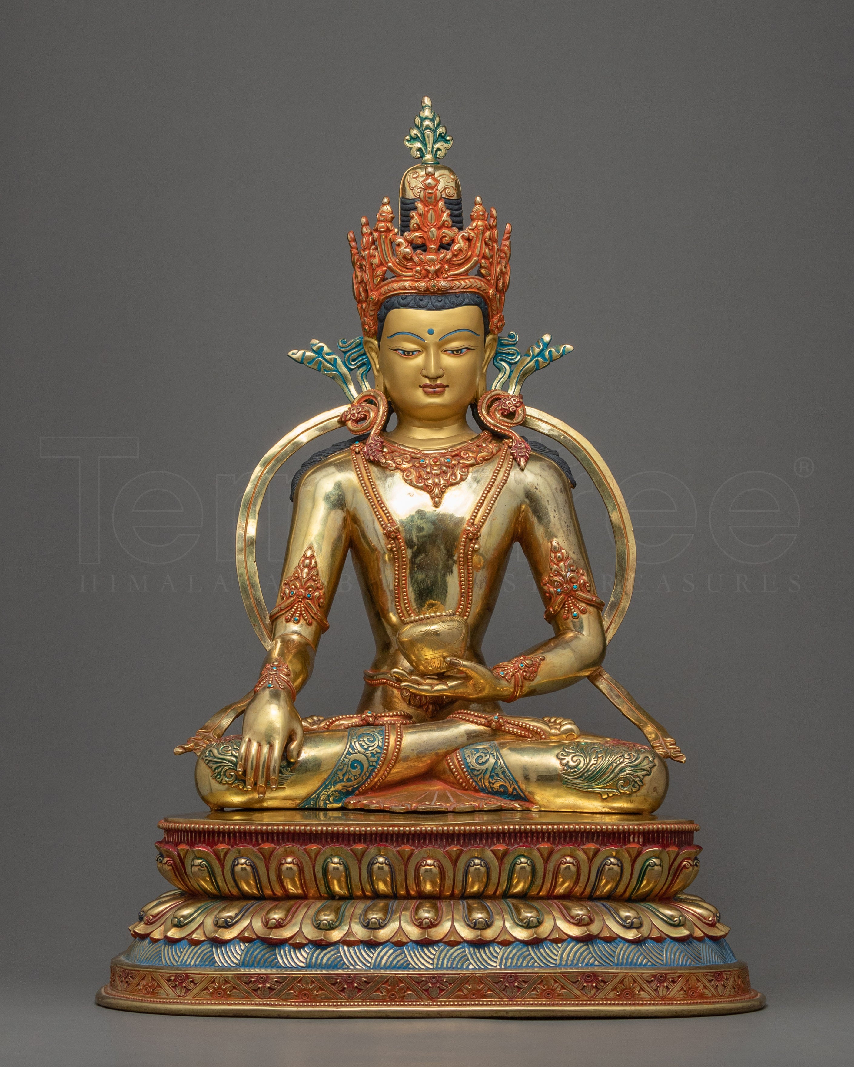 Crowned Shakyamuni Buddha | Himalayan Statue Art