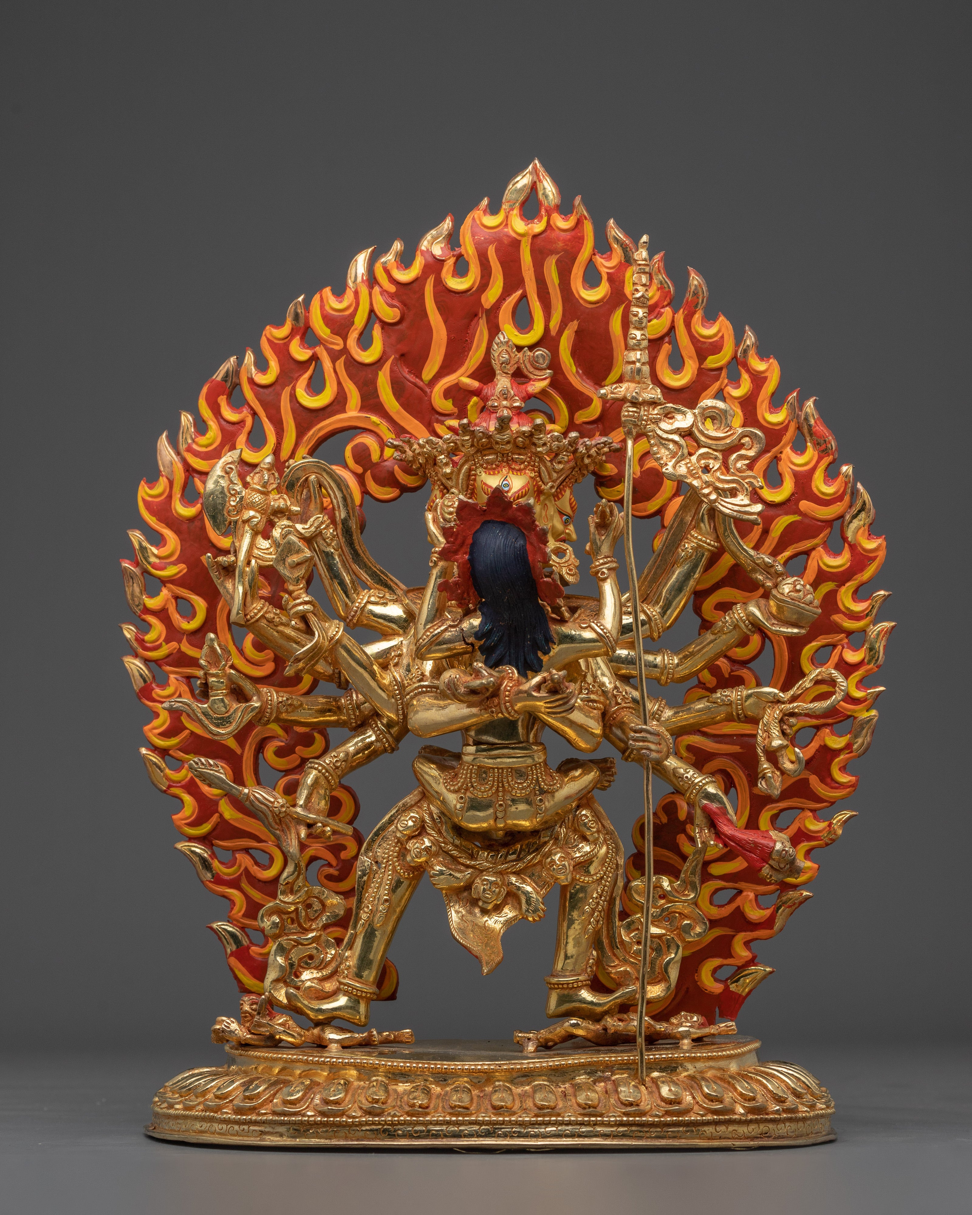Chakrasambhara with Consort Gold and Copper Statue 