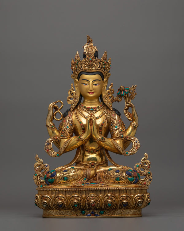 Bodhisattva Chenrezig 14.6 Inches Statue