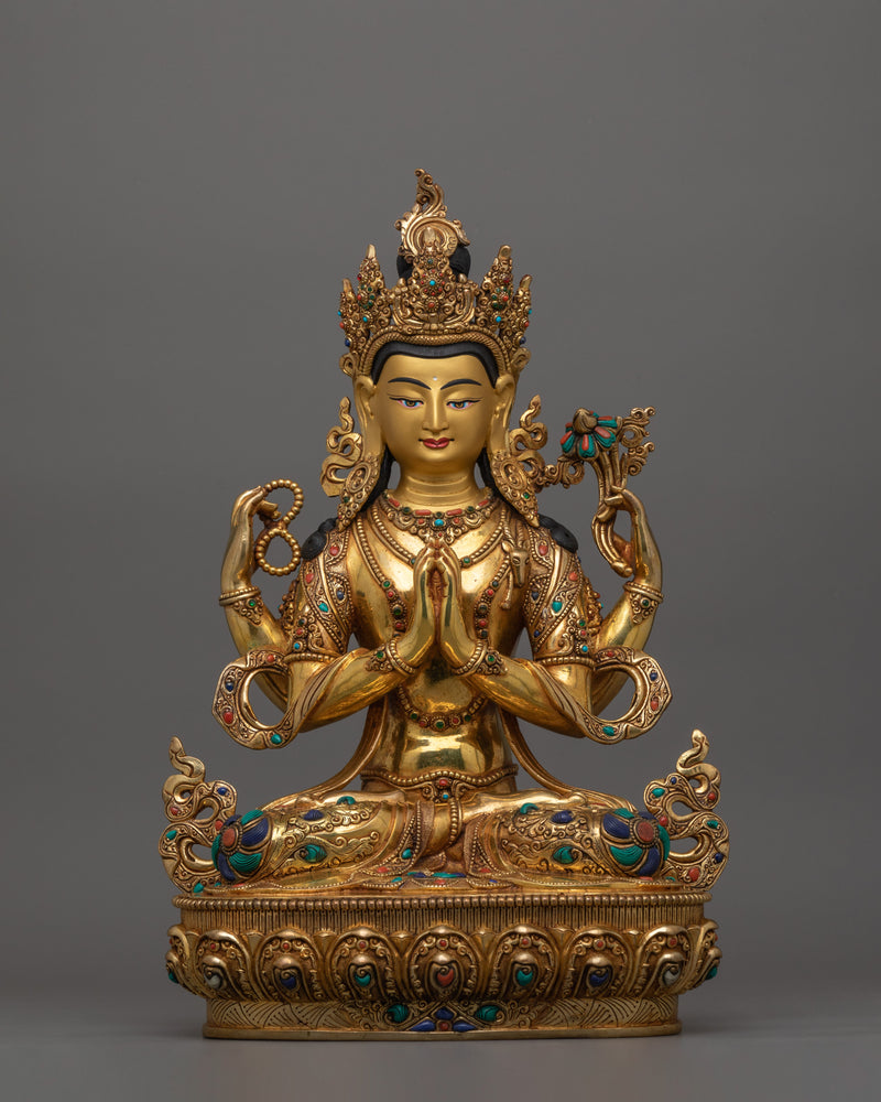 Bodhisattva Chenrezig 14.6 Inches Statue