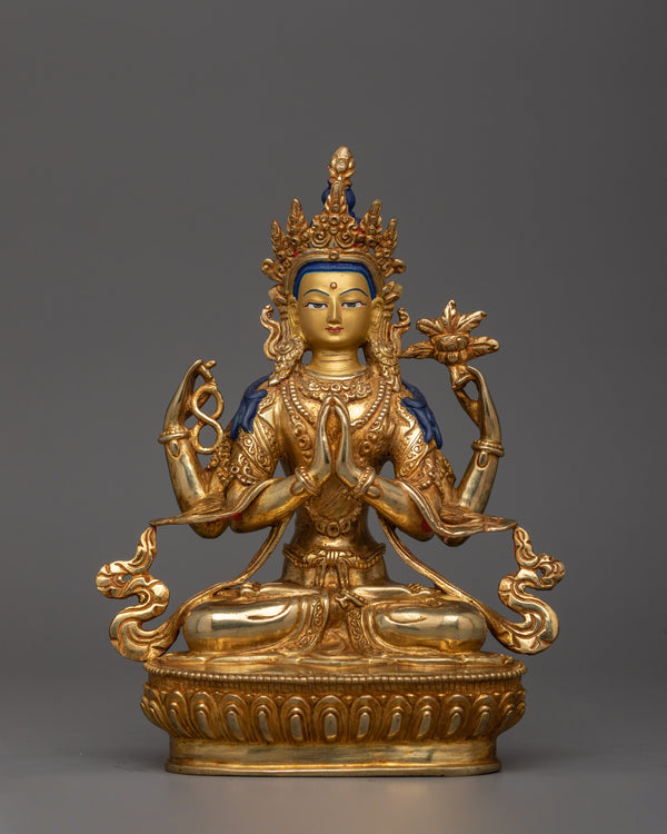 handmade-himalayan-statue-of-chenrezig