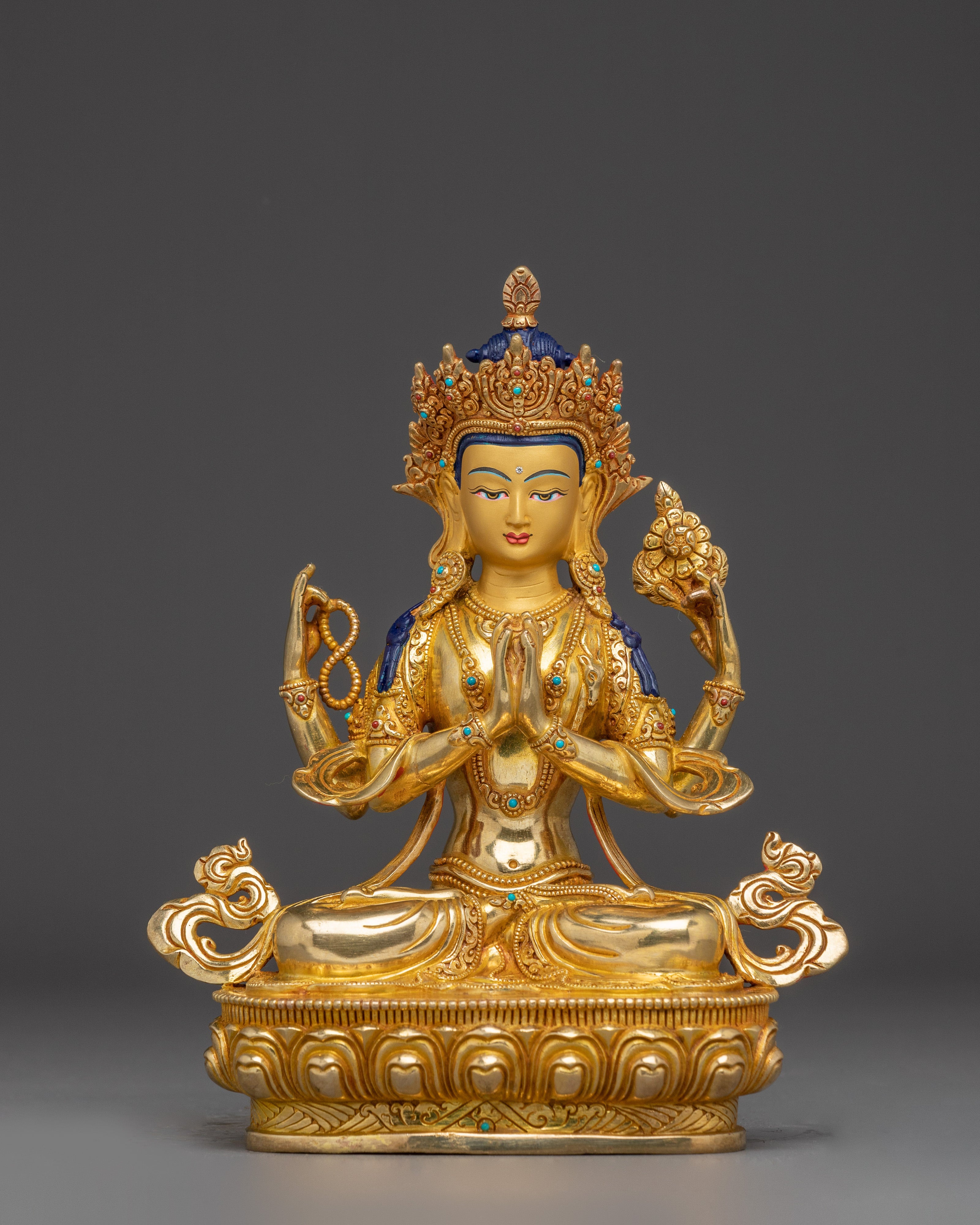 gold-gilded-chenrezig-sculpture