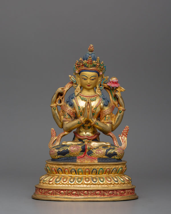 Four Armed Handcrafted Chenrezig
