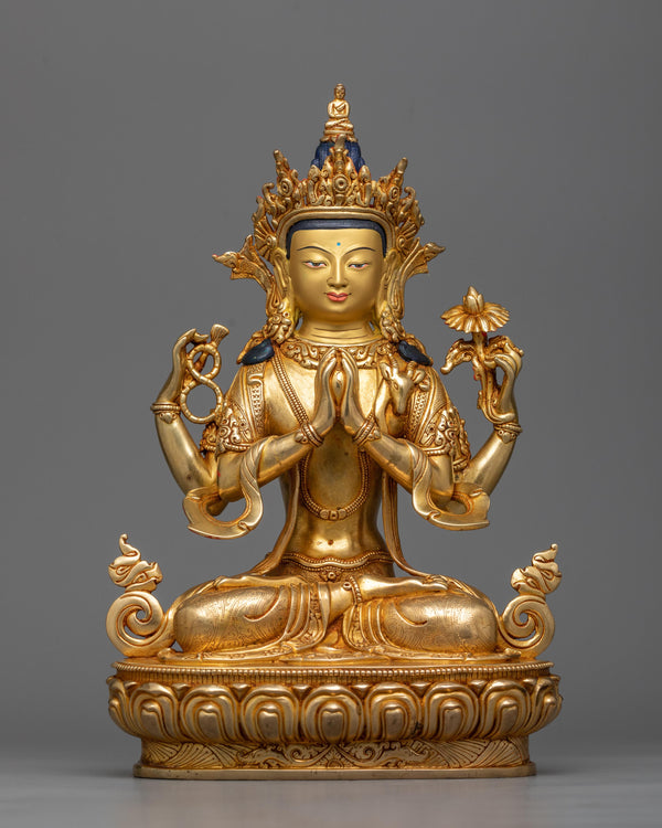 chenrezig-bodhisattva-copper-sculpture