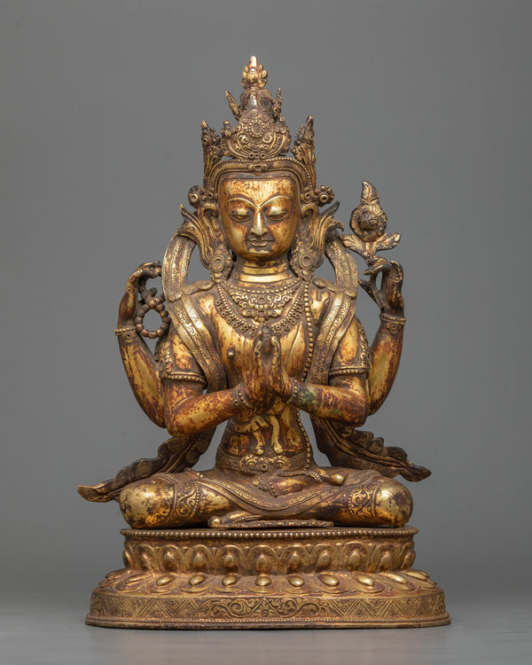 chenrezig antique statue