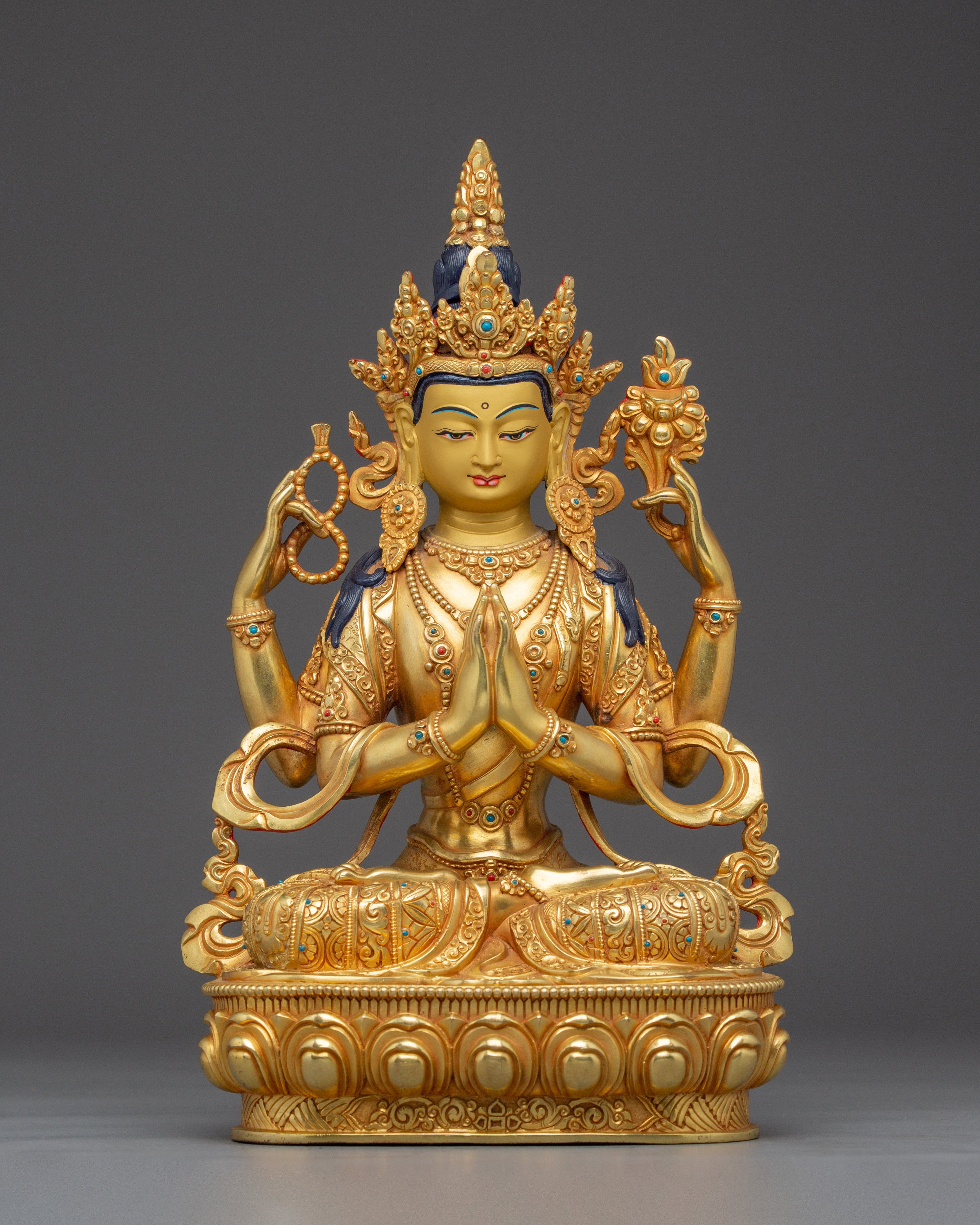 Handmade Art of Four Armed Chenrezig