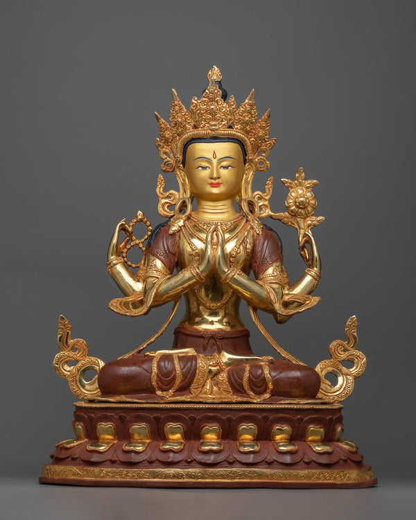 4-armed-chenrezig-sadhana-sculpture