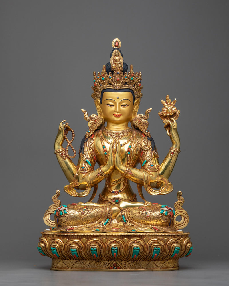 statue of chenrezig bodhisattva