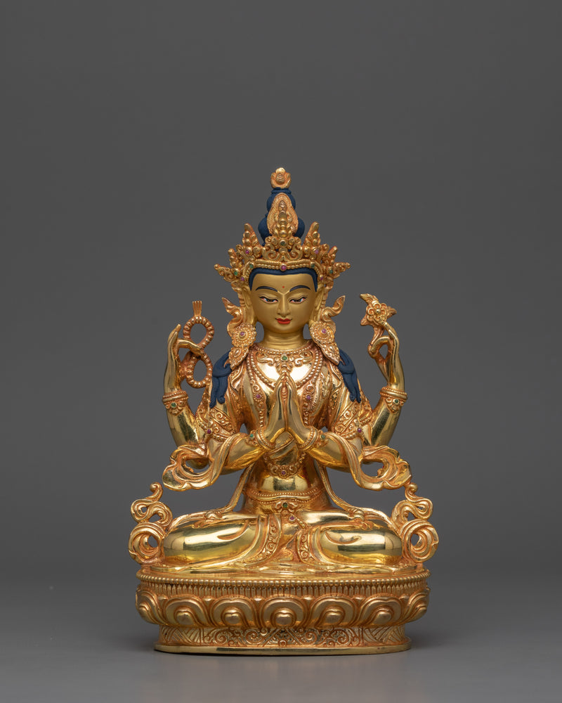 tradtional-himalayan-statue-of-chenrezig