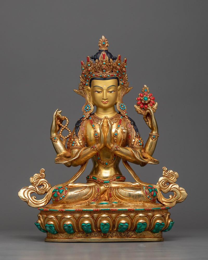 4-armed-bodhisattva-chenrezig-idol
