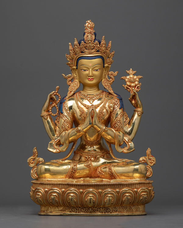 chenrezig sculpture for buddhist shrine