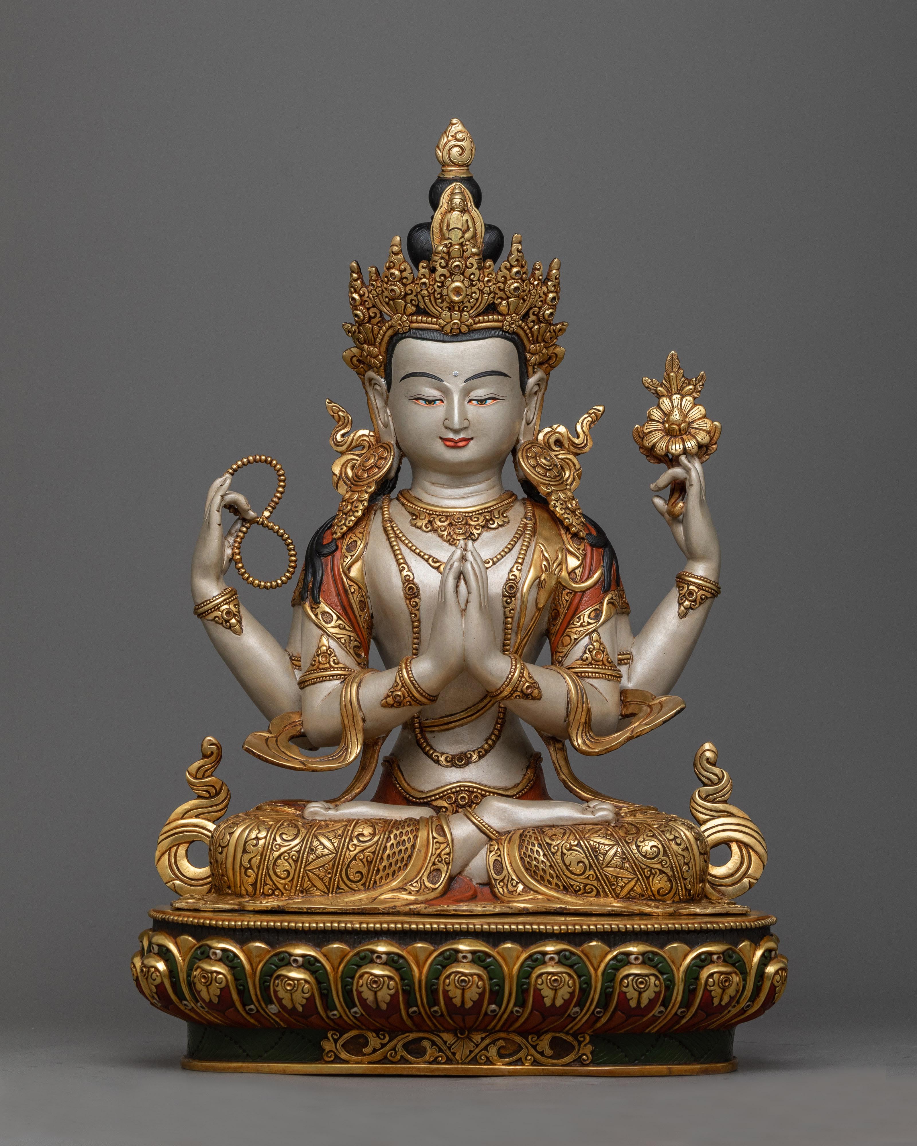 4-armed-bodhisattva-chenrezig-sculpture