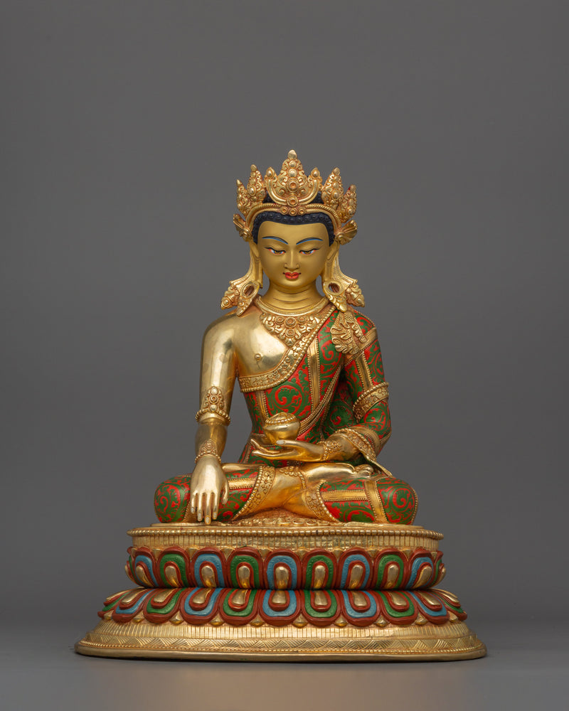 crown-shakyamuni-buddha-handmade-statue
