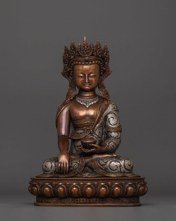 oxidized-copper-crowned-shakyamuni-buddha