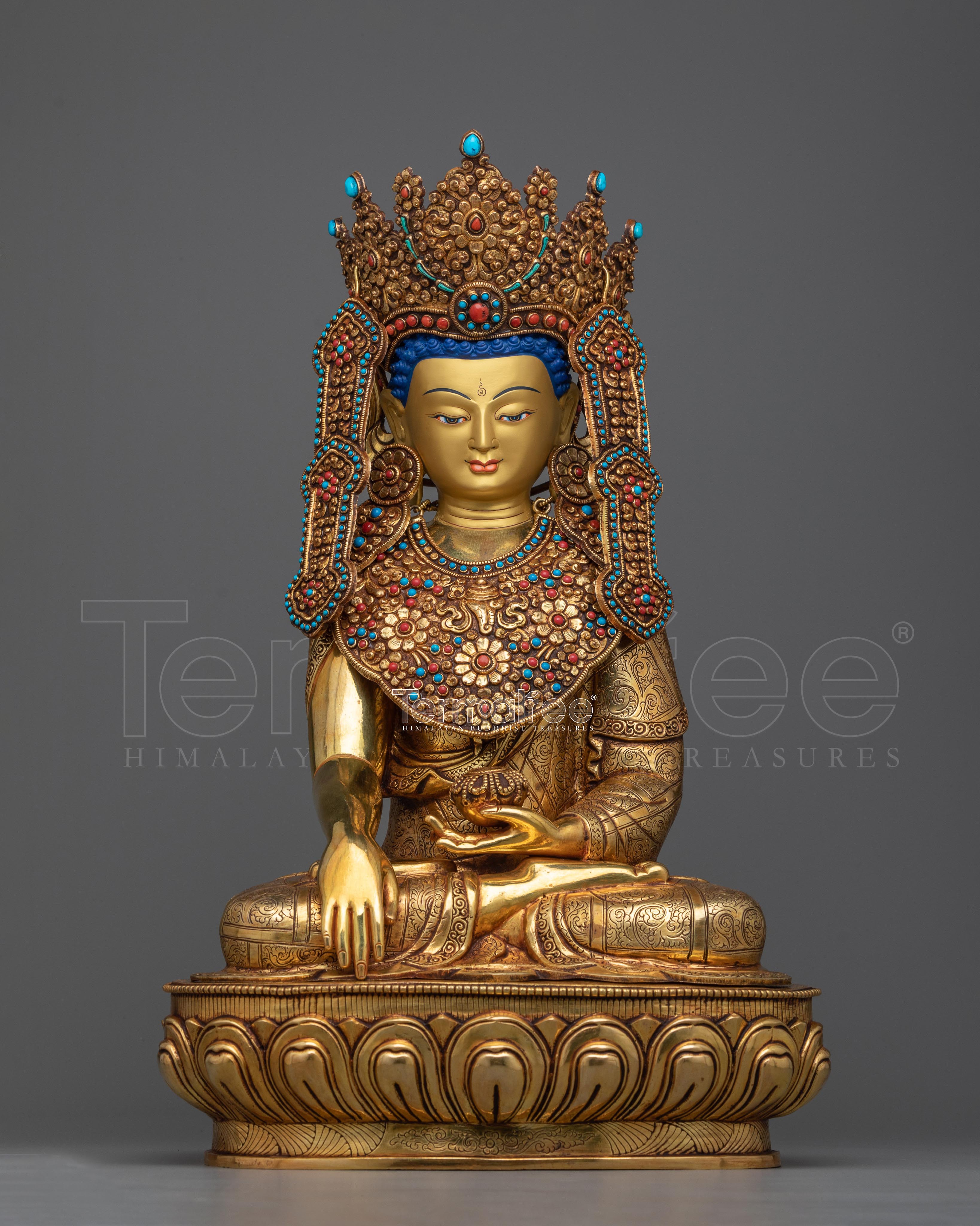 Crown Shakyamuni Buddha Statue | 19 Inch Beautiful Work of Art